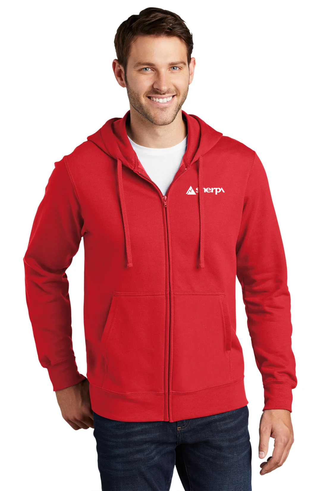 Port & Company Fan Favorite Fleece Zip Hoodie, Bright Red [Sherpa LLC]