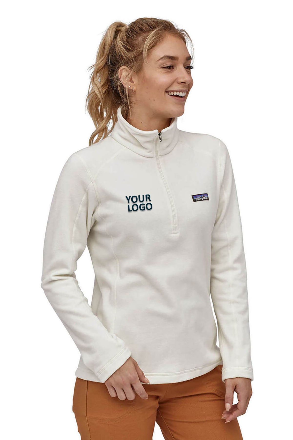 Patagonia Womens Micro D Custom Quarter Zips, Birch White [Holden Richardson]