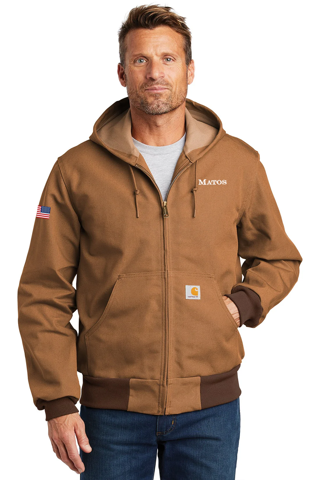 Carhartt Thermal-Lined Duck Jacket, Carhartt Brown [Matos Builders]