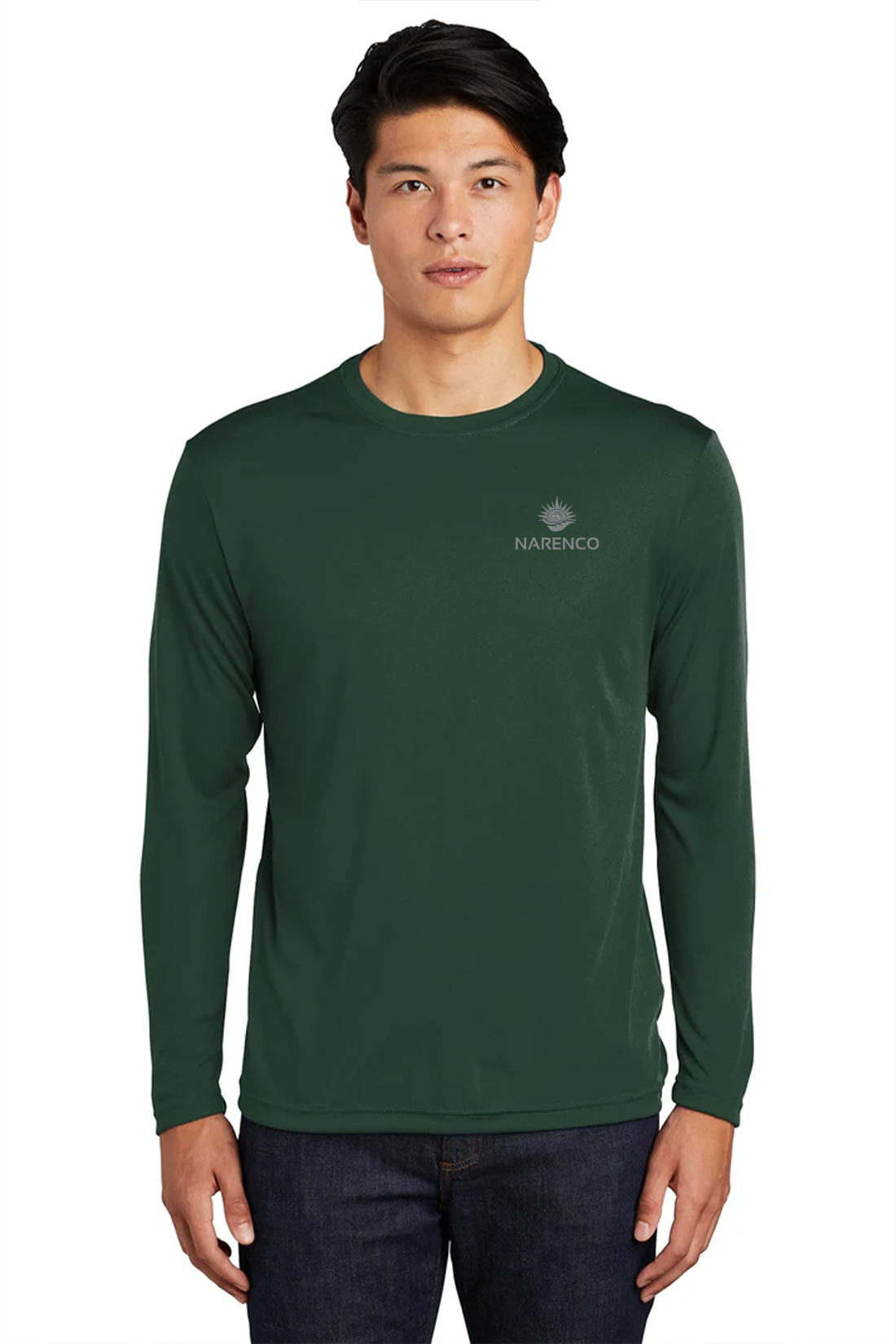 Sport-Tek Long Sleeve PosiCharge Competitor Tee, Forest Green [NARENCO]