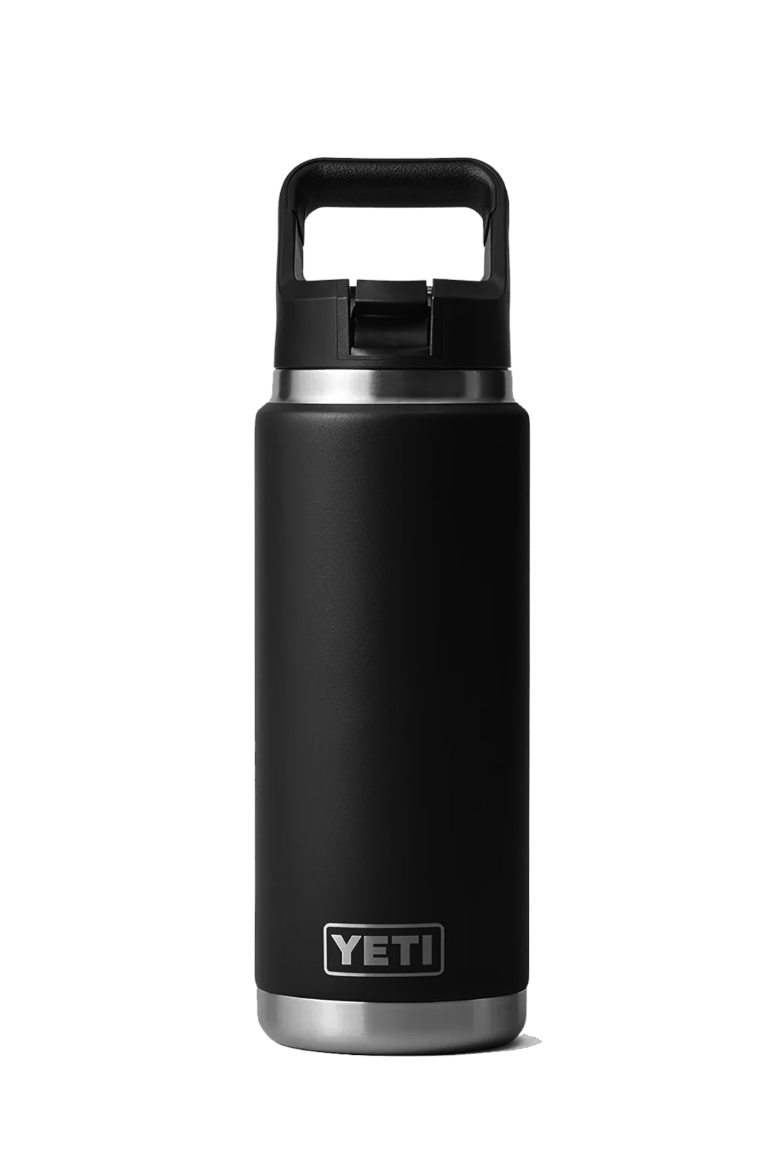 Yeti Rambler 26 Oz Custom Water Bottles With Straw Cap, Black [Stratolaunch]