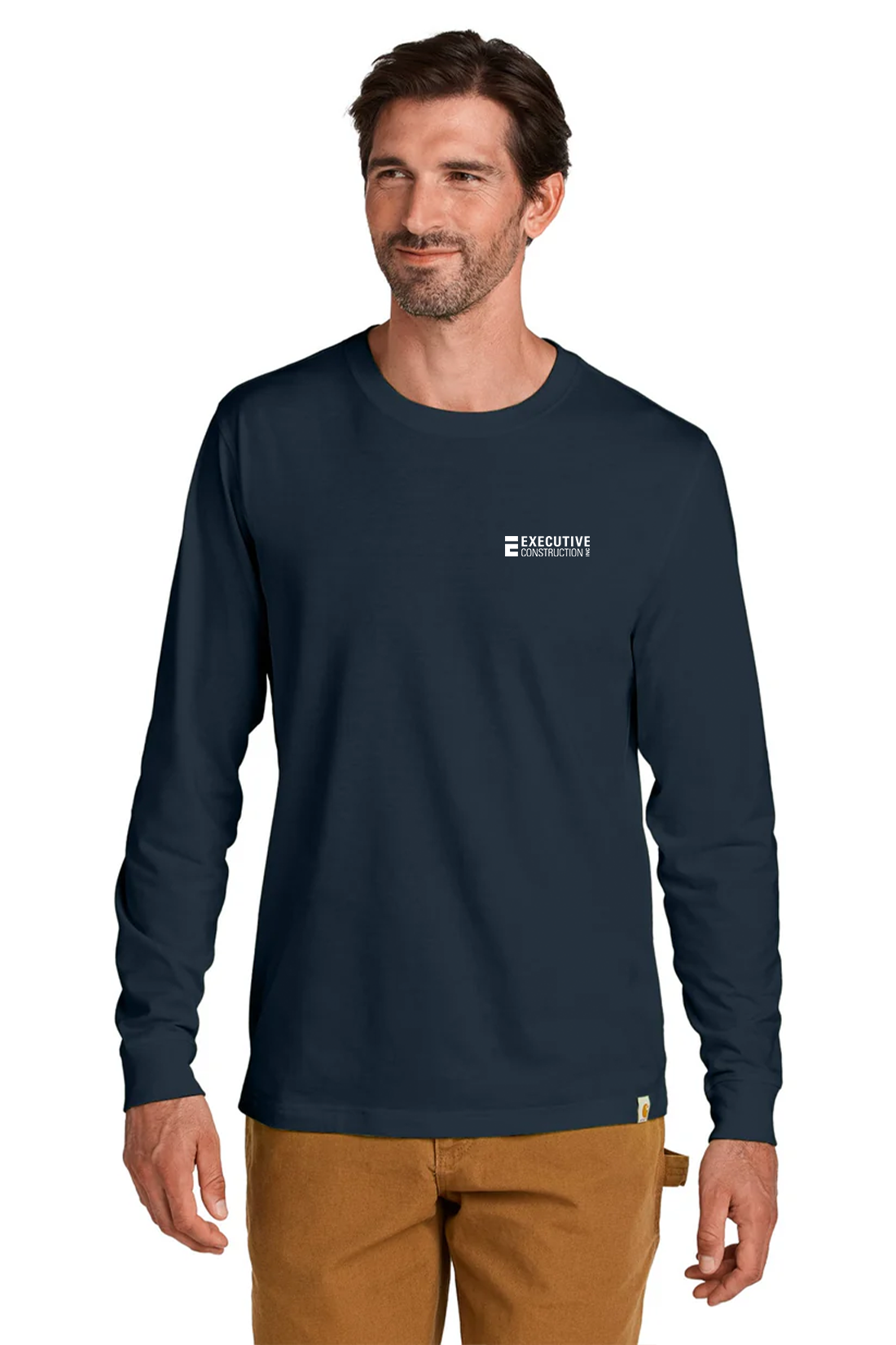 Carhartt Long Sleeve T-Shirt, Navy [Executive Construction]