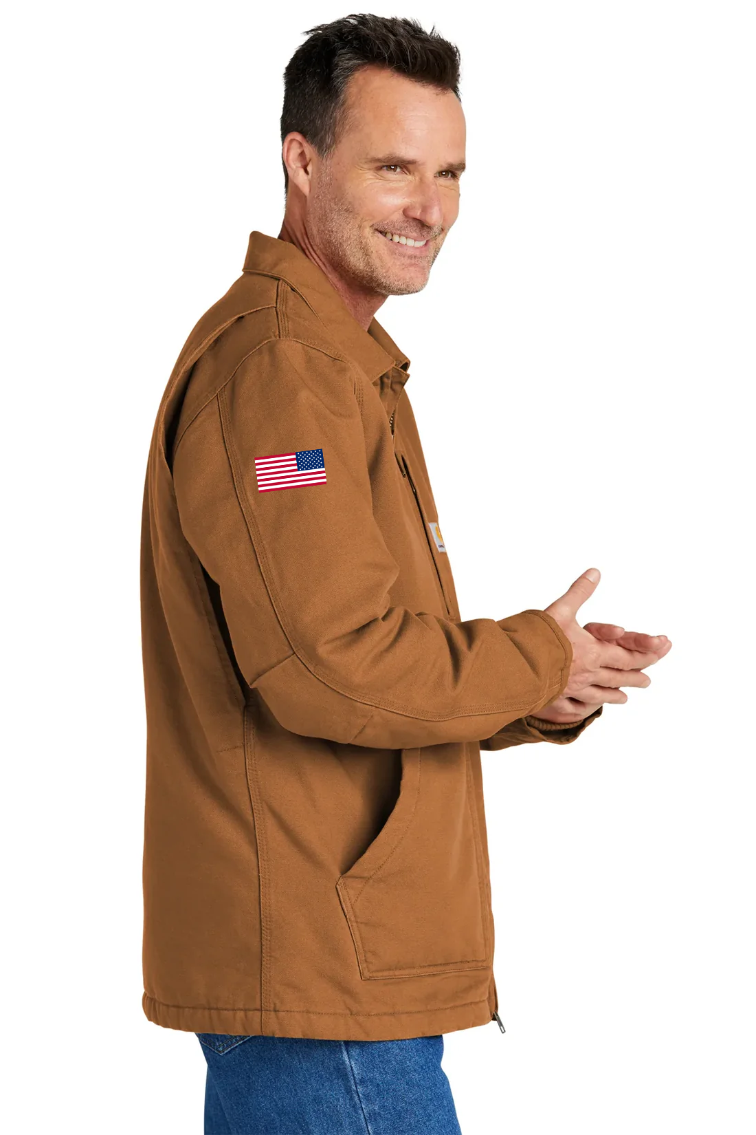 Carhartt Sherpa-Lined Coat, Carhartt Brown [Matos Builders]