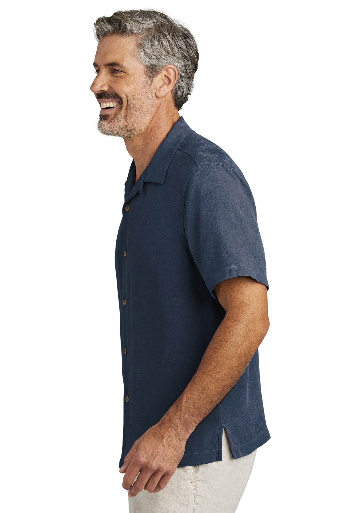 Custom Tommy Bahama Tropic Isles Shirt ST325384TB Navy [GuidePoint Security]