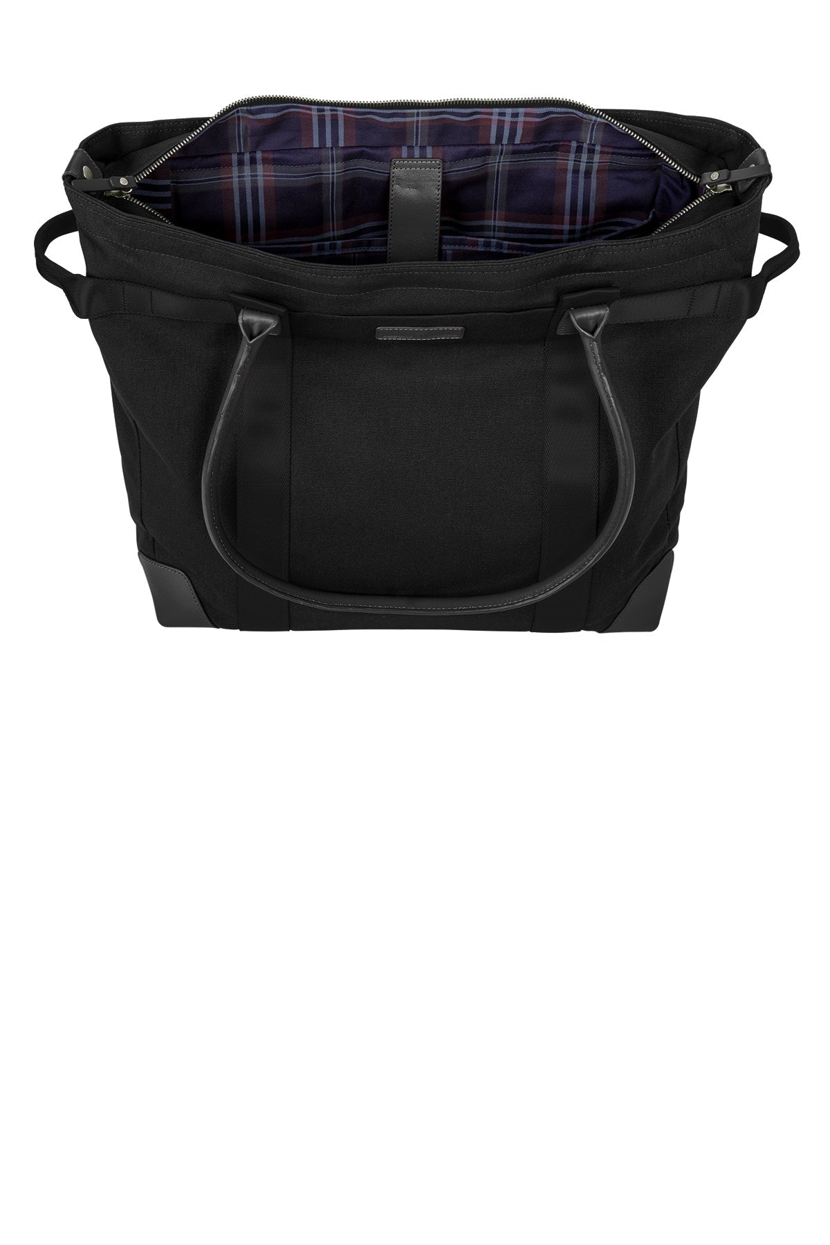 Brooks Brothers Wells Laptop Custom Totes, Black