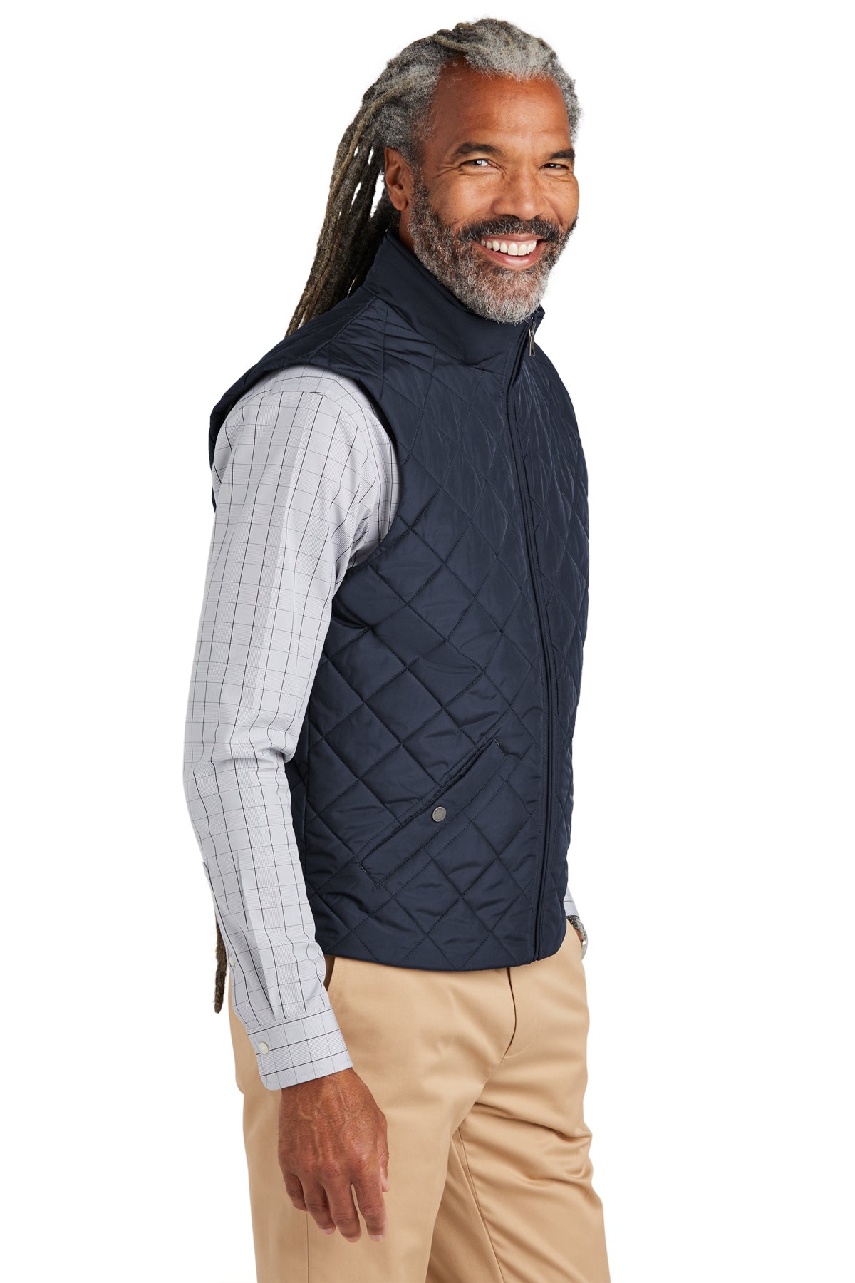 Brooks Brothers Quilted Vest, Night Navy [The Braff Group]