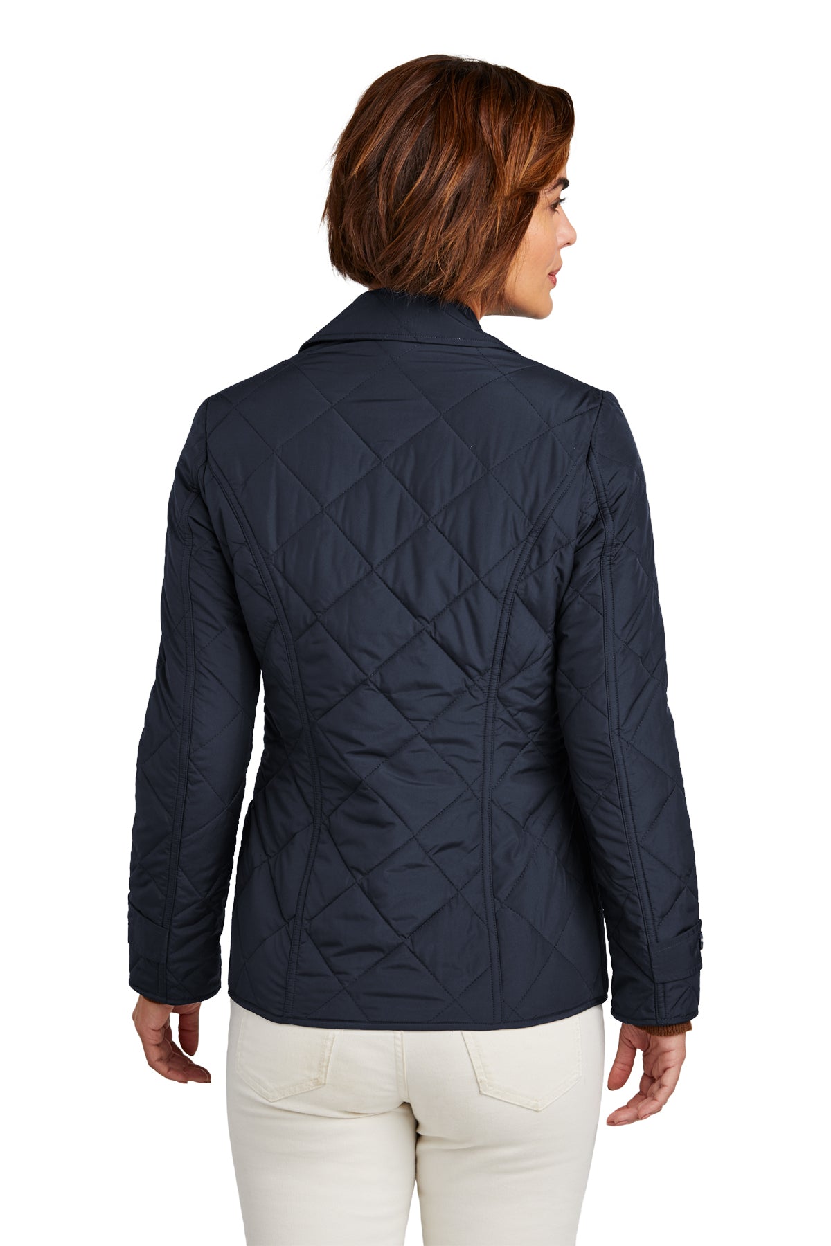 Brooks Brothers Womens Quilted Jacket, Night Navy [The Braff Group]