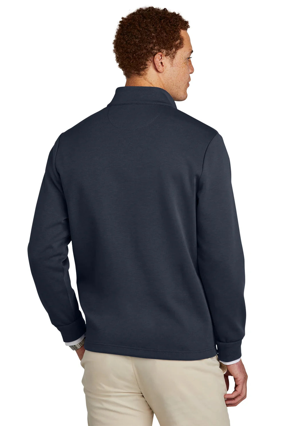 Brooks Brothers Double-Knit 1/4-Zip, Night Navy [Lane & Waterman]