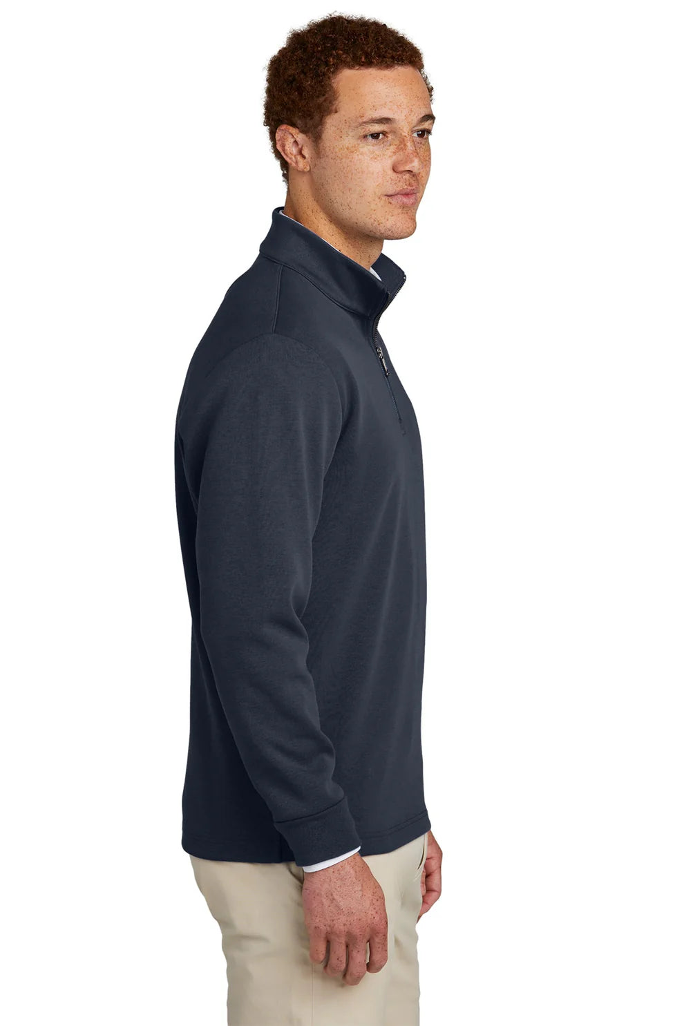 Brooks Brothers Double-Knit 1/4-Zip, Night Navy [Lane & Waterman]