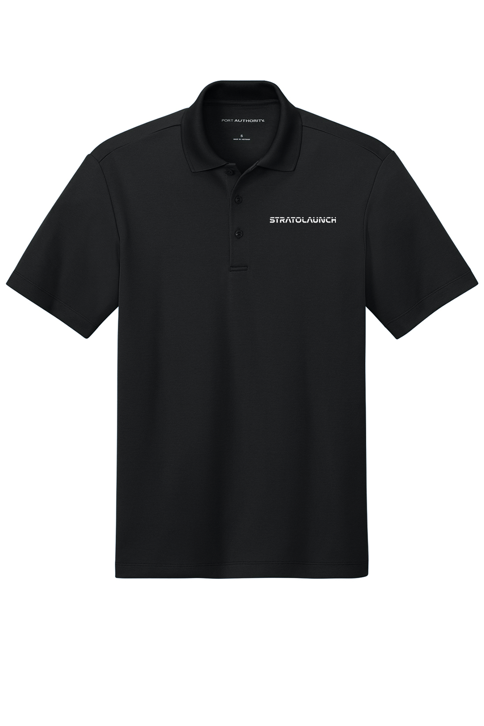 Port Authority Plaited Pique Polo, Deep Black [Stratolaunch]