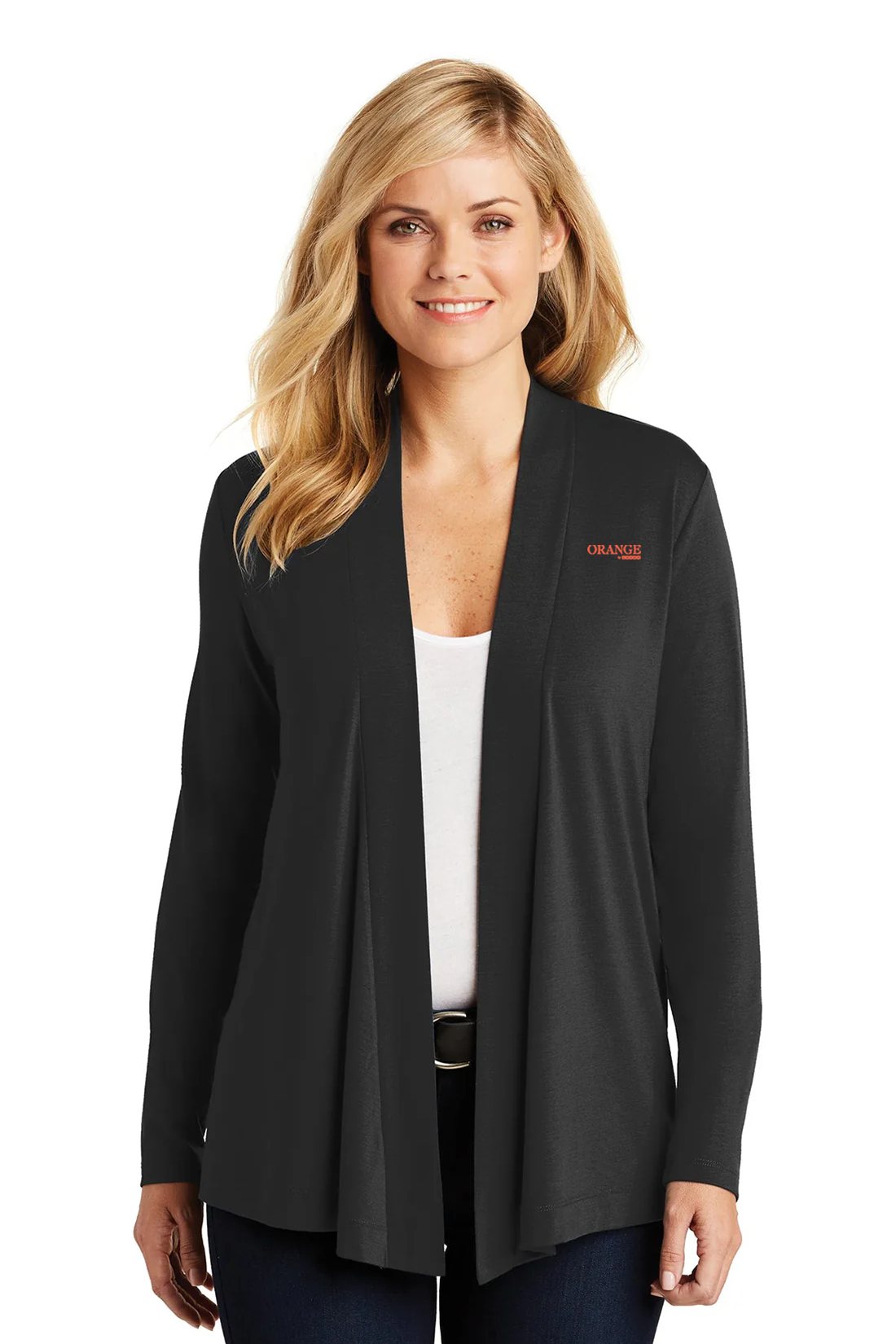 Port Authority Ladies Concept Knit Cardigan, Black [Orange by Fooda]