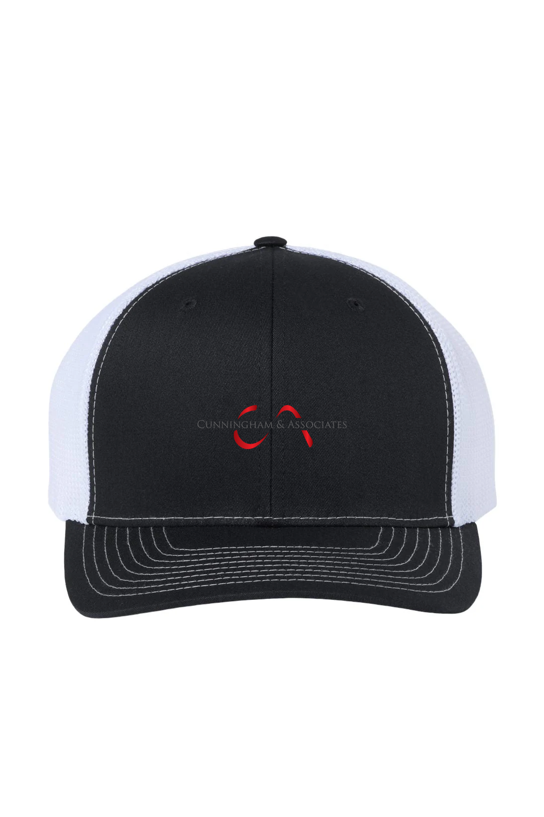 Richardson Flex Adjustable Trucker Cap, Black/ White [Cunningham & Associates, LLC]