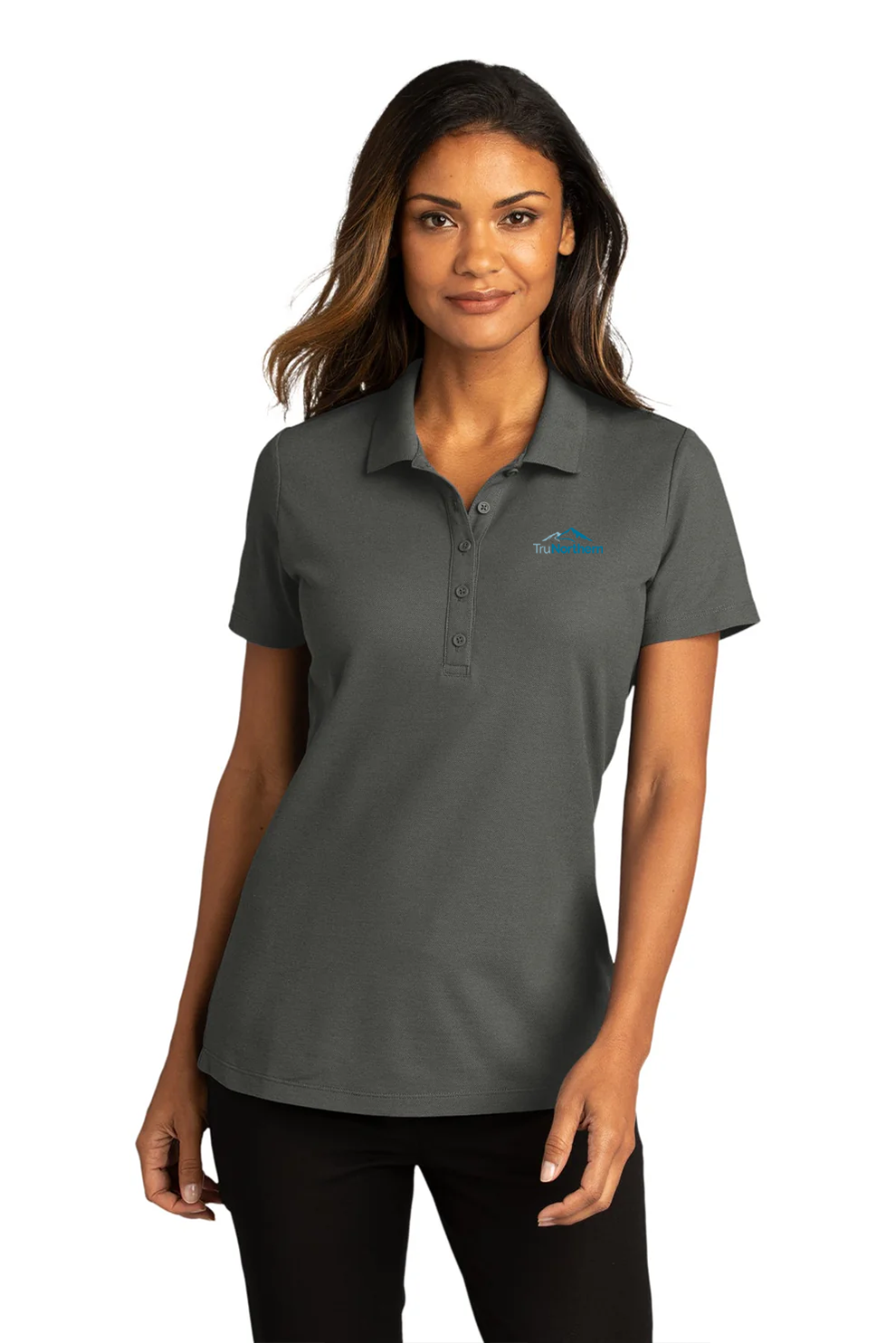 Port Authority Womens SuperPro React Polo, Storm Grey [TruNorthern]