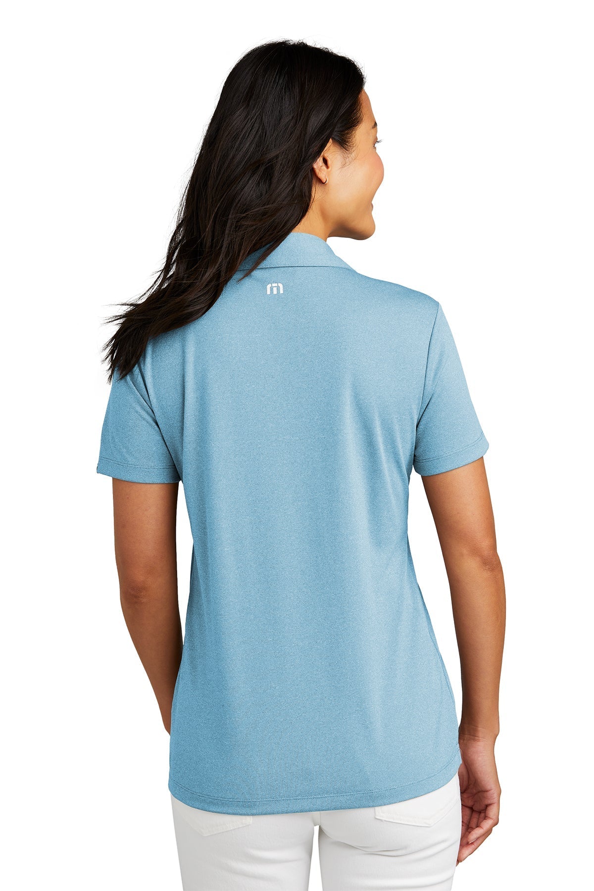 TravisMathew Ladies Coto Performance Polo, Brilliant Blue Heather [Glazing Solutions]