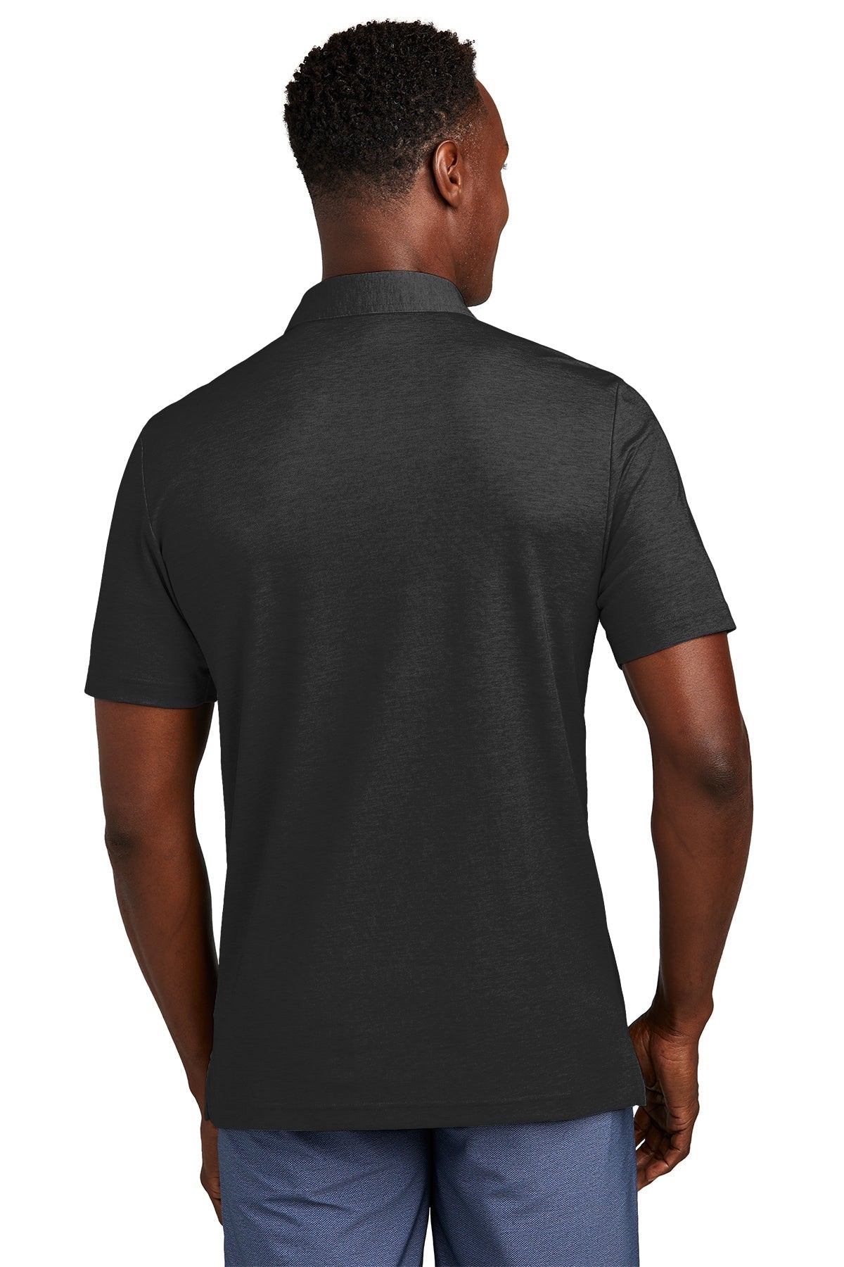 TravisMathew Oceanside Heather Pocket Polo, Black Heather [Calvada Surveying Inc]