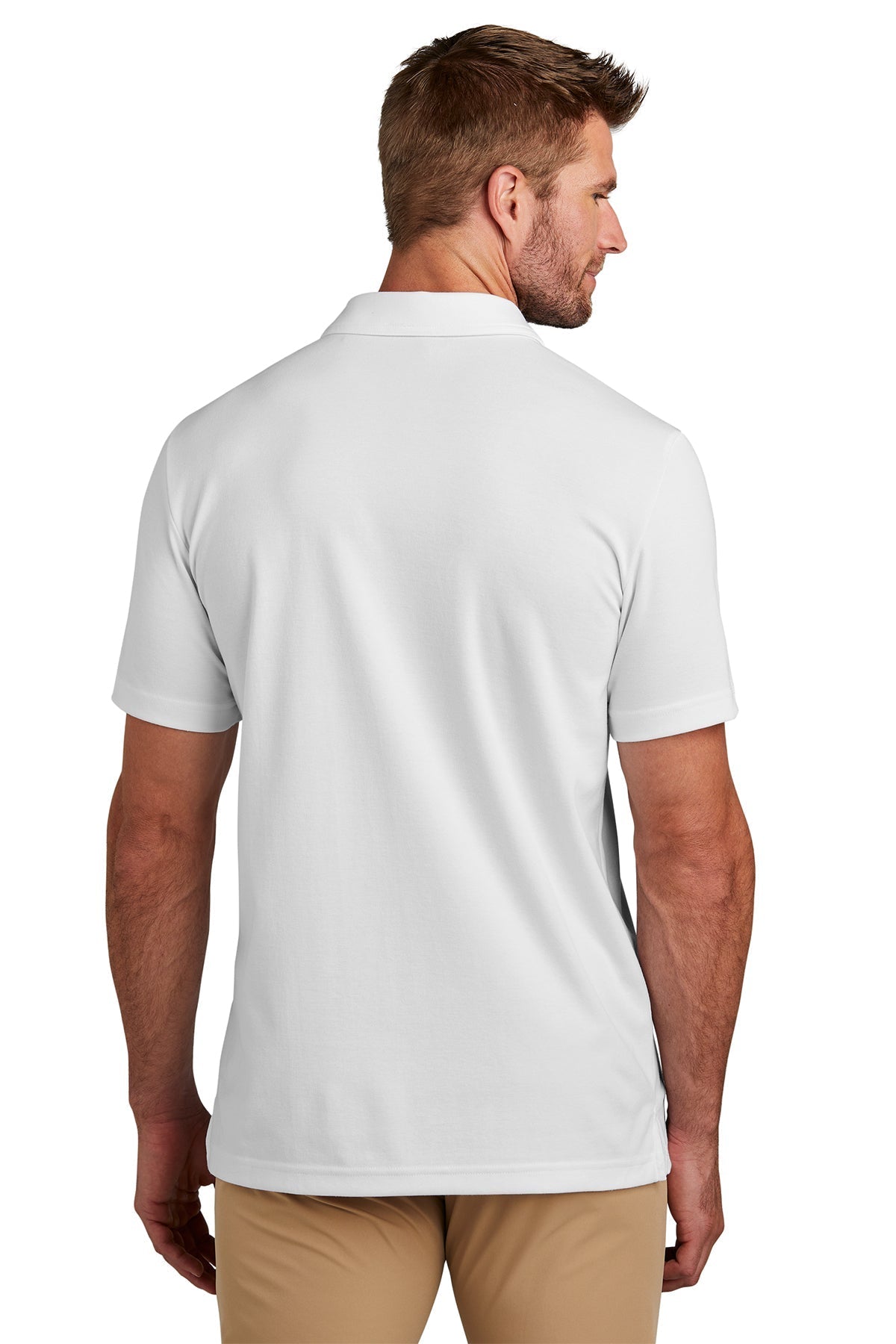 Custom TravisMathew Coastal Chest Stripe Polo TM1MY402 White [GuidePoint Security Cloud Security]