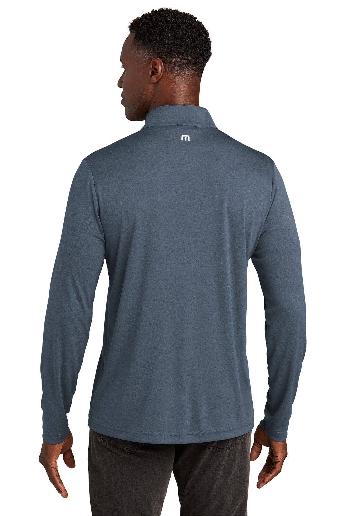 TravisMathew Coto Performance Quarter-Zip, Vintage Indigo [Real8 Group]