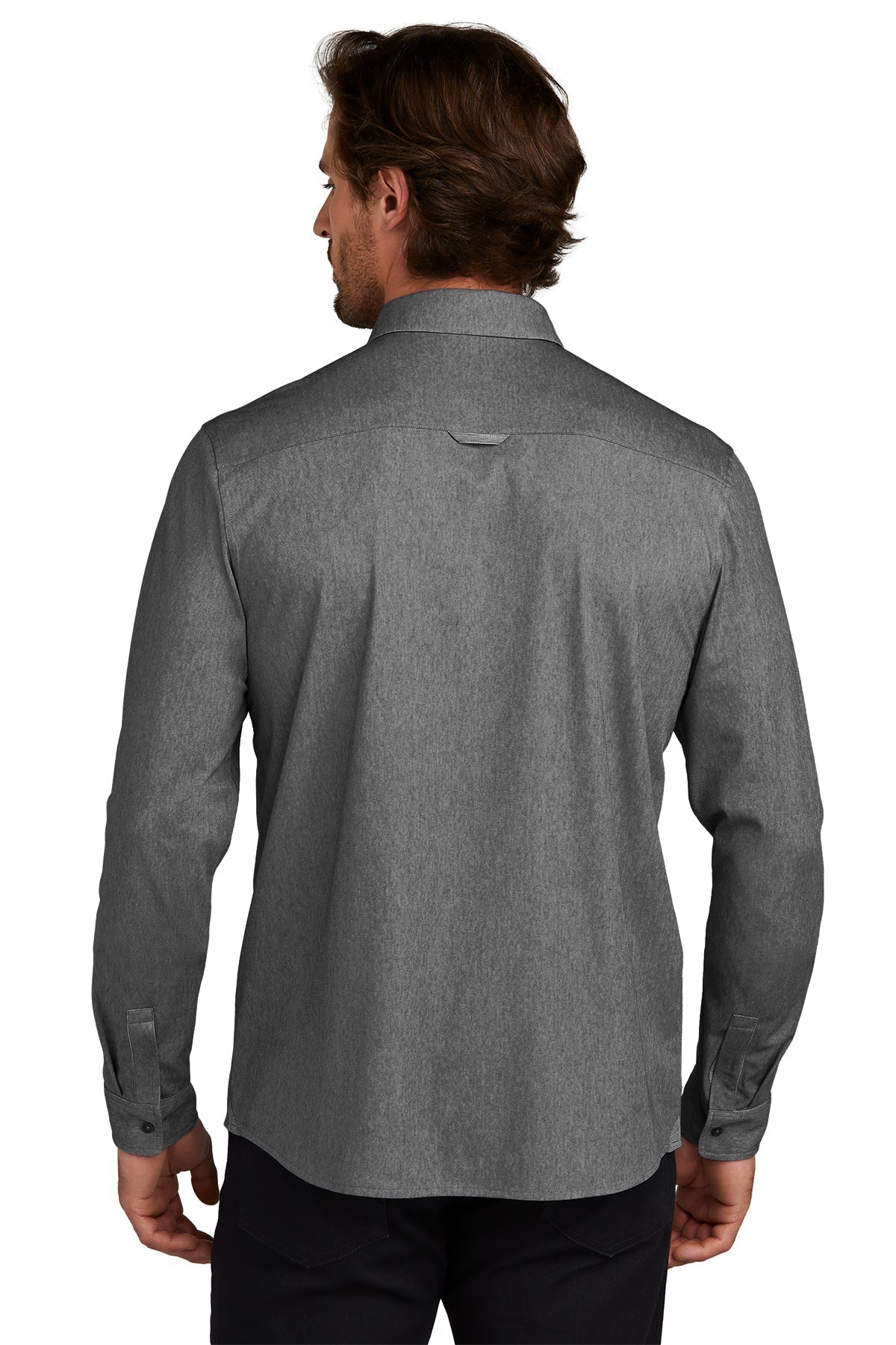 OGIO Extend Customzied Button Downs, Blacktop Heather [Lake Erie Arms]