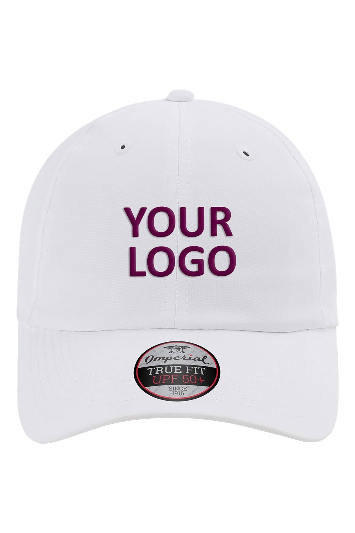 Imperial The Original Performance Custom Caps, White [Horizontal]