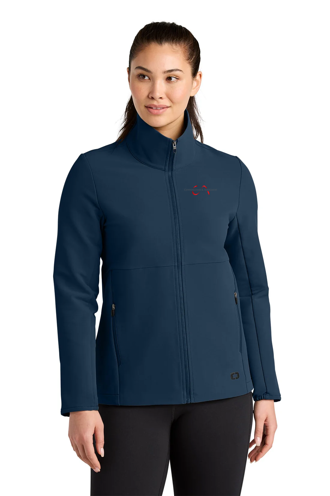 OGIO Womens Kinetic Soft Shell Jacket, River Blue Navy [Cunningham & Associates, LLC]