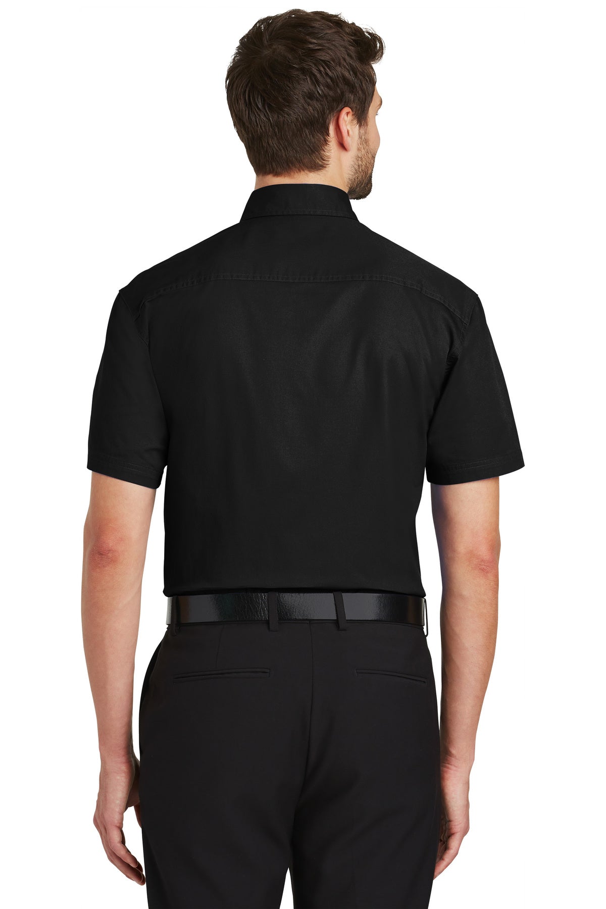 Port Authority Short Sleeve Custom Twill Shirts, Black [TruNorthern]
