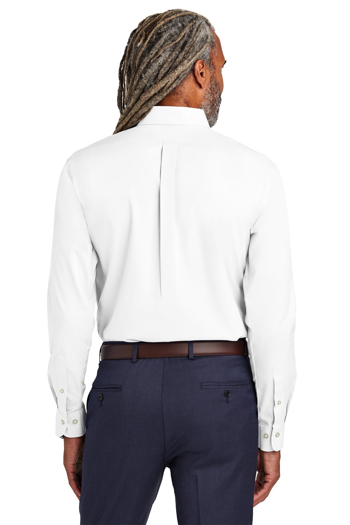 Brooks Brothers Wrinkle-Free Stretch Pinpoint Shirt, White [Calvada Surveying Inc]