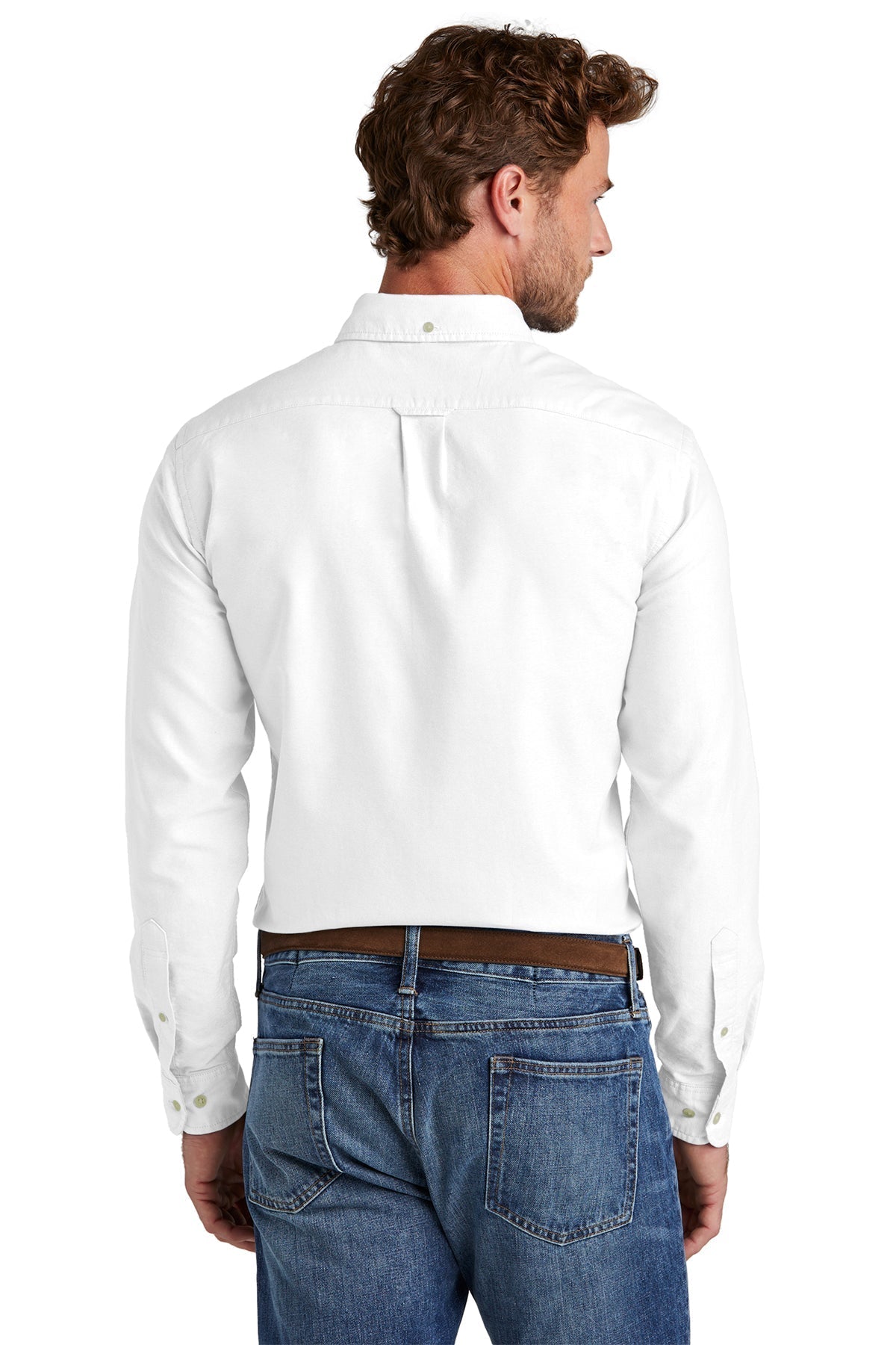 Brooks Brothers Casual Oxford Cloth Shirt, White [WINCO Construction Company]