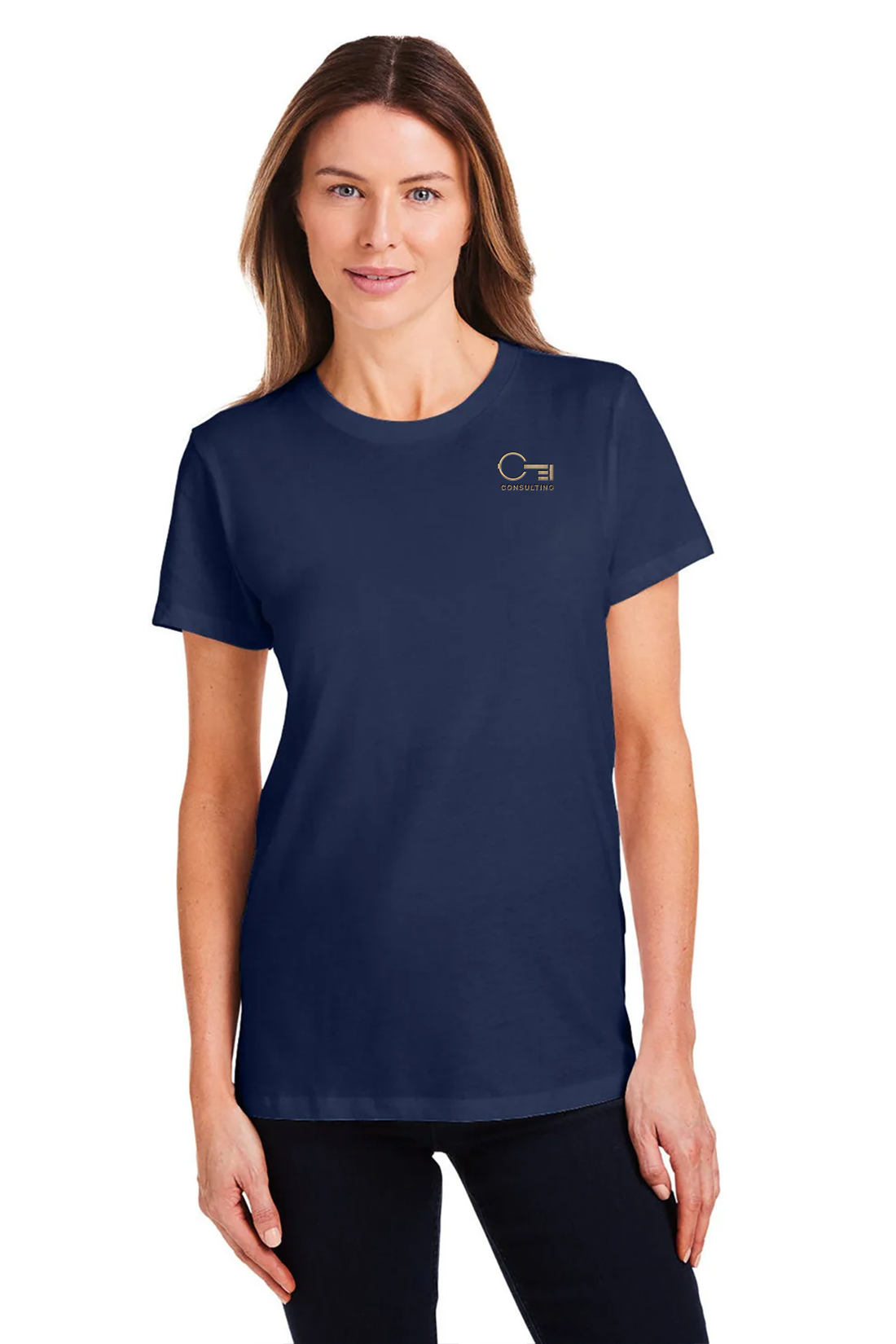 Under Armour Ladies Athletic 2.0  T-Shirt, Medium Navy [CEI Consulting]