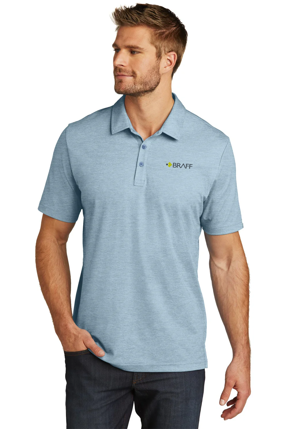 TravisMathew Oceanside Heather Polo, Allure Heather [The Braff Group]