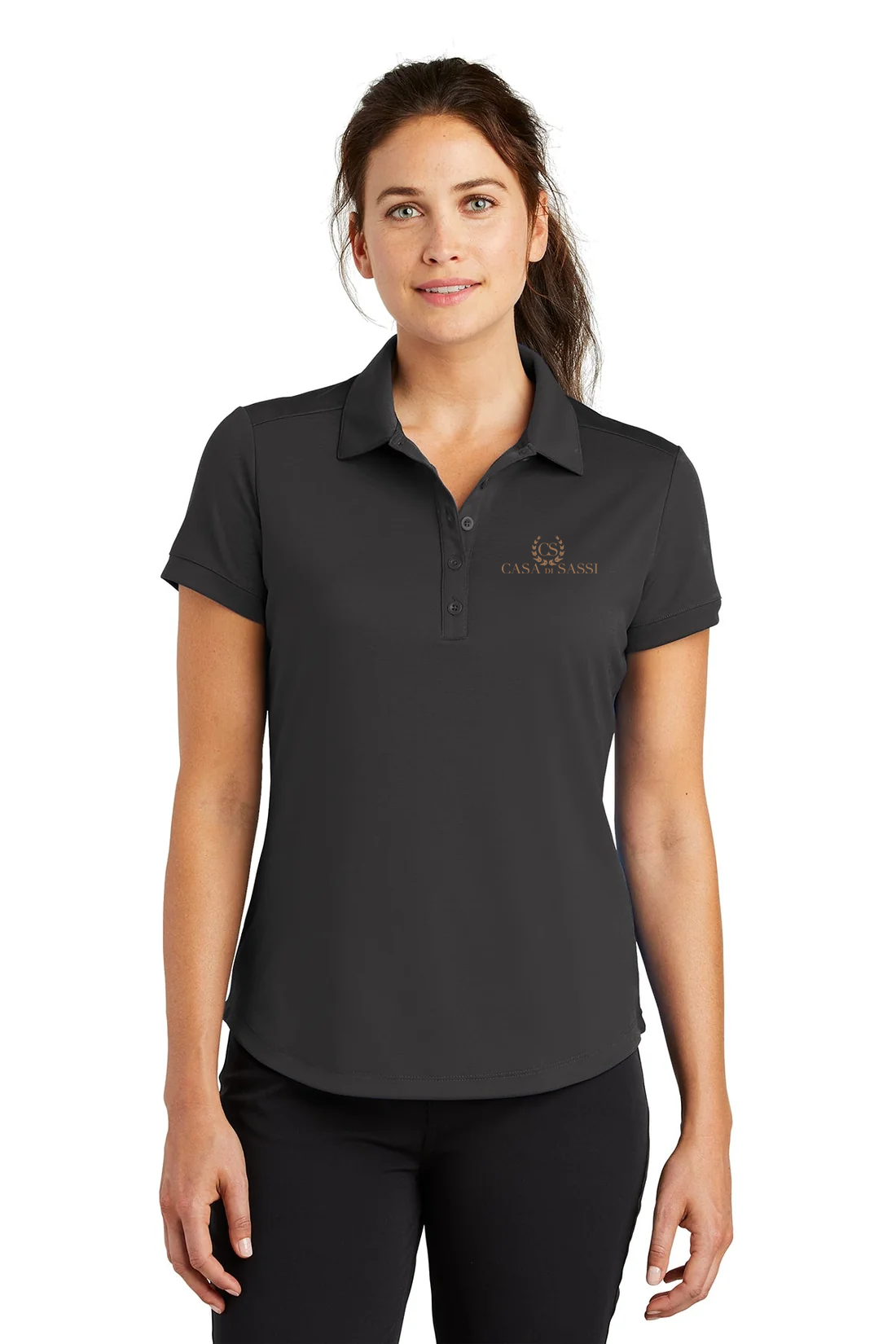 Nike Ladies Dri-FIT Players Modern Fit Polo, Anthracite [Casa Di Sassi  Crafted Collection Fall 2026]