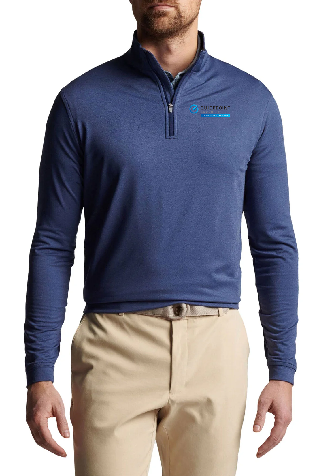 Peter Millar Perth Melange Custom Quarter Zips, Navy [GuidePoint Security Cloud Security]