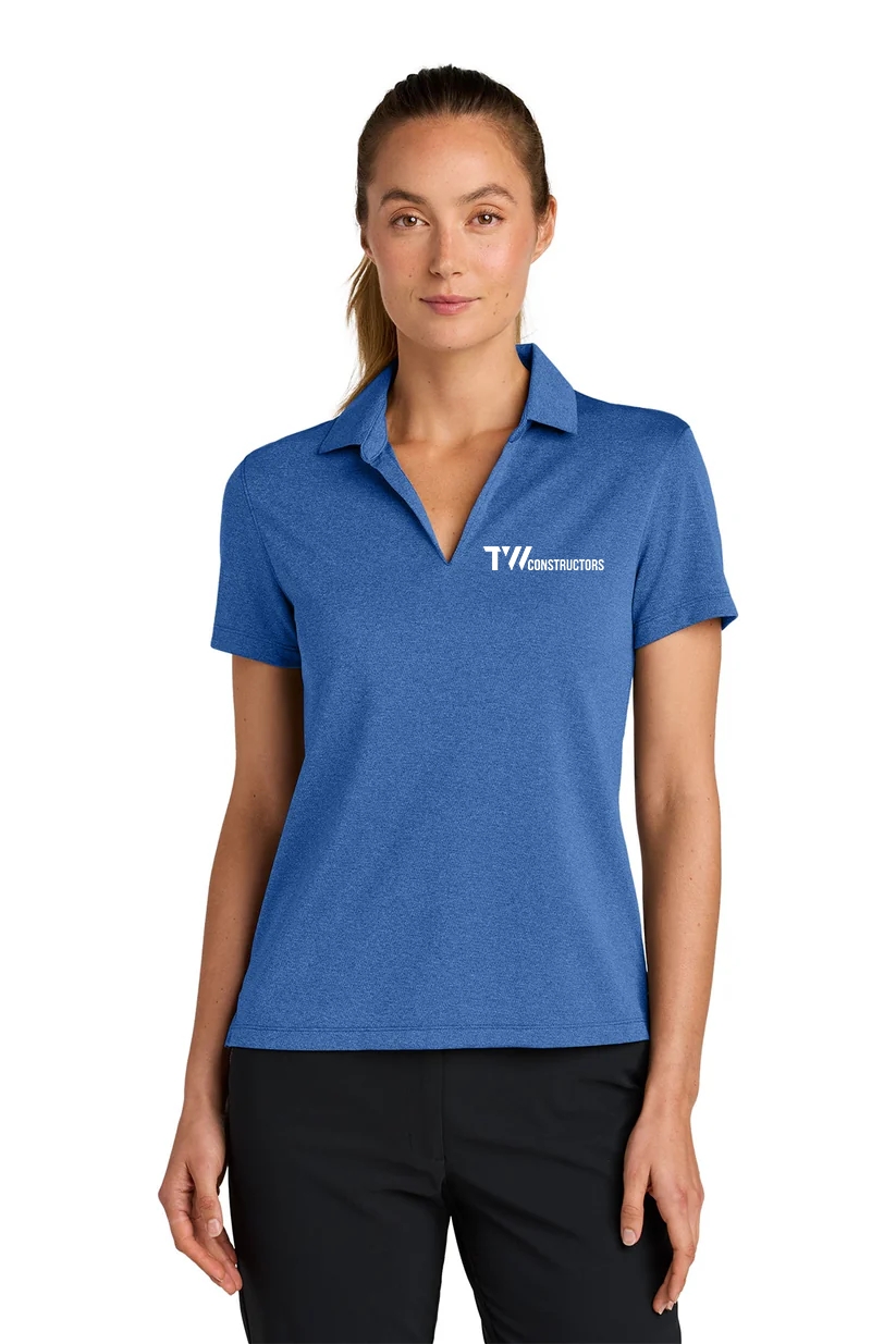 Nike Womens Dri-FIT Smooth Heather Polo, Game Royal Heather [DGN Enterprise]