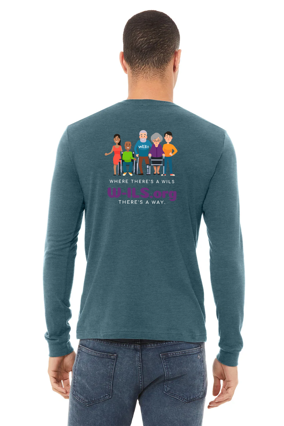 Bella Canvas Unisex Heather Long Sleeve T-Shirt, Slate [WILS]
