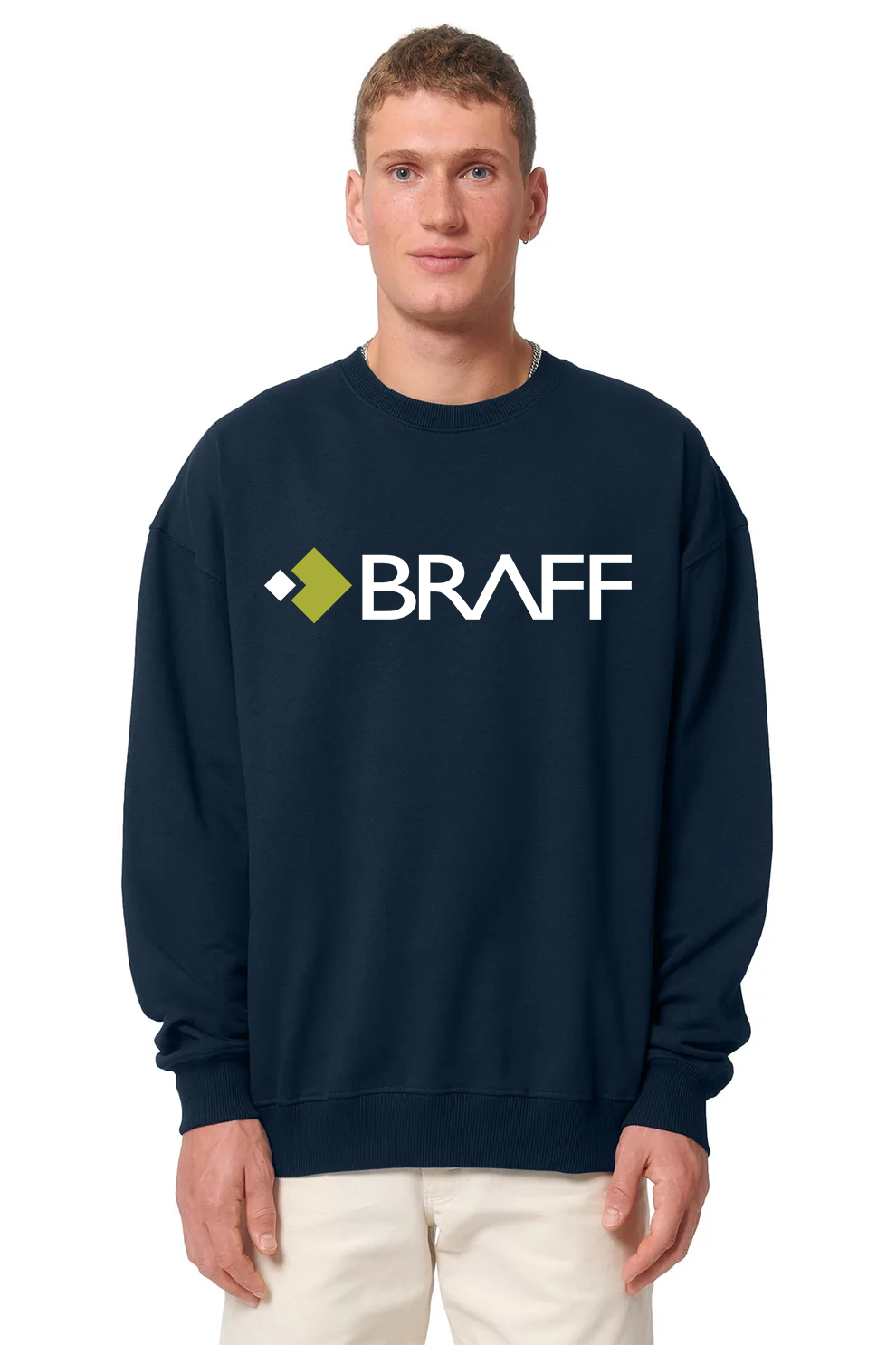 Stanley Stella Unisex Ledger Dry Crewneck Sweatshirt, French Navy [The Braff Group]