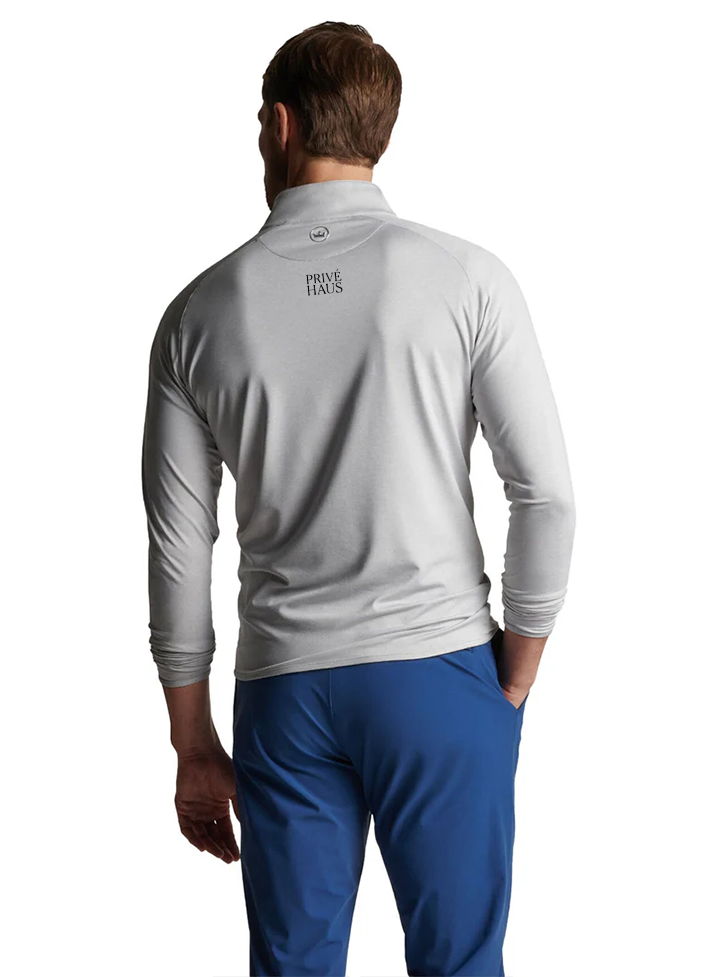 Peter Millar Stealth Performance Quarter Zip, British Grey [Prive Haus]