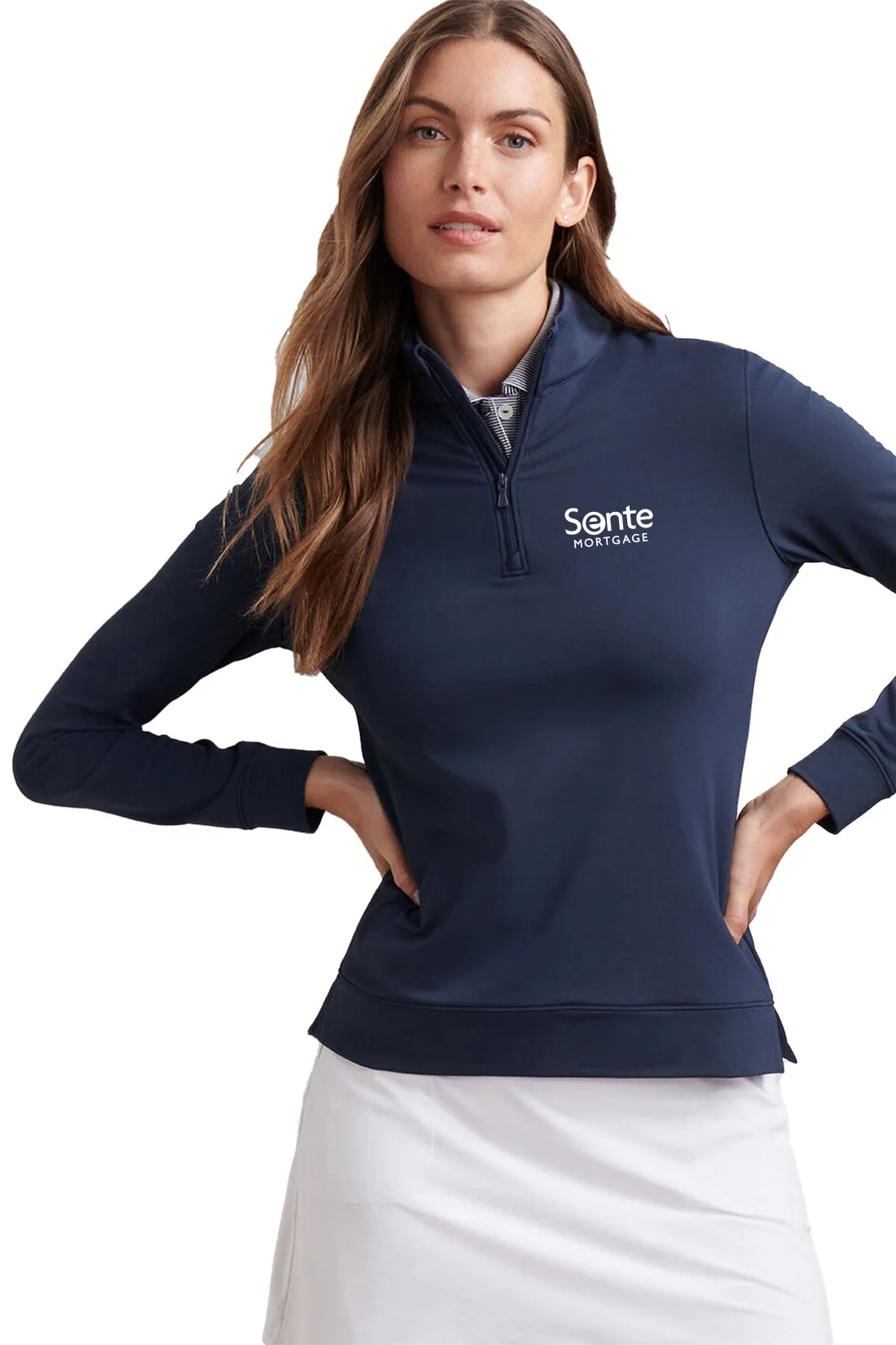 Peter Millar Womens Perth Performance Quarter-Zip, Navy [Sente Mortgage]