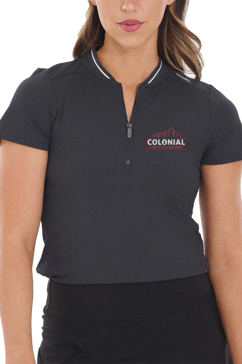UNRL Amelia Short Sleeve Polo, Nine Iron [Colonial Property Management]