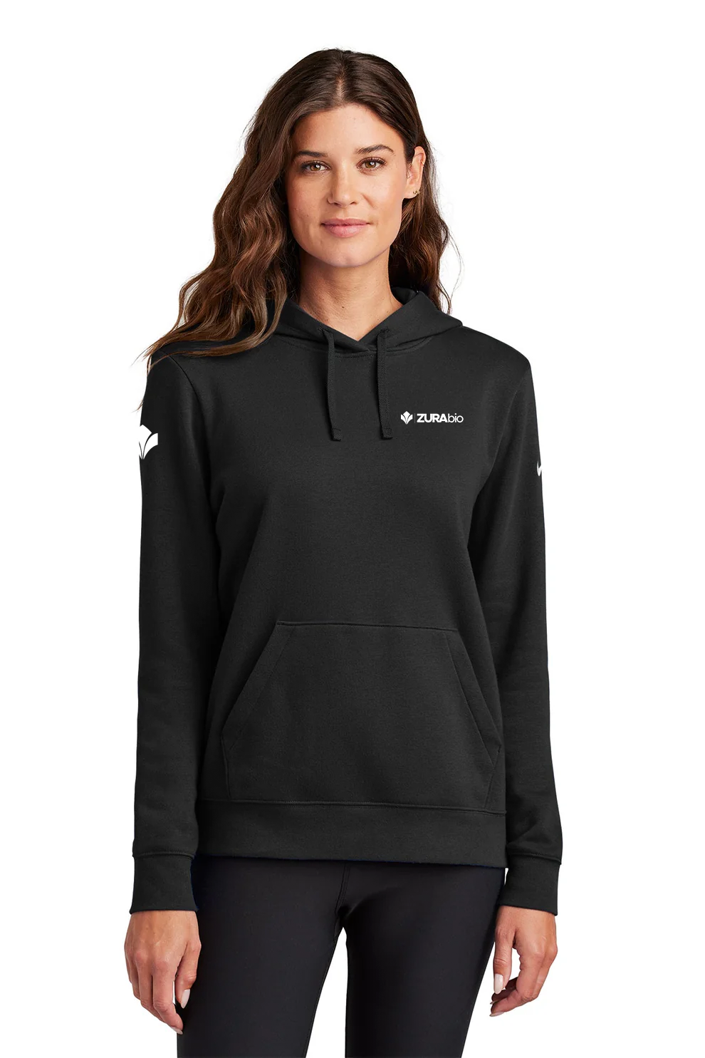 Nike Ladies Club Fleece Pullover Hoodie, Black [Zura Bio]