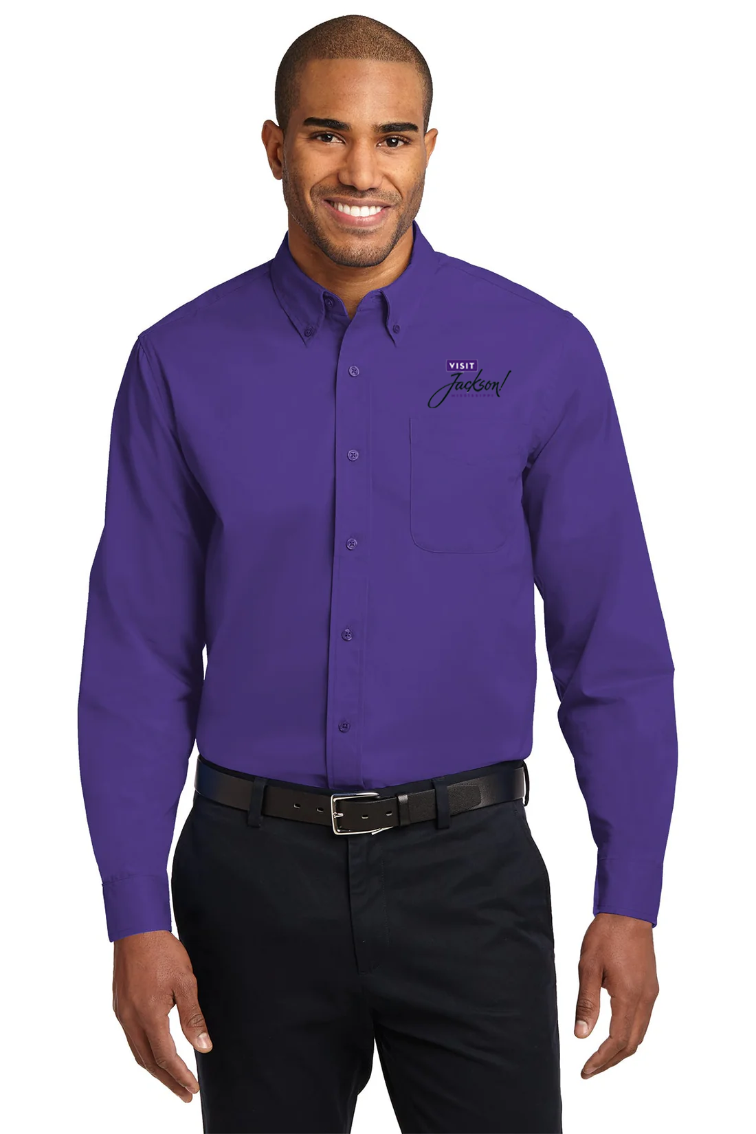 Port Authority Easy Care Shirt, Purple/Light Stone [Visit Jackson]