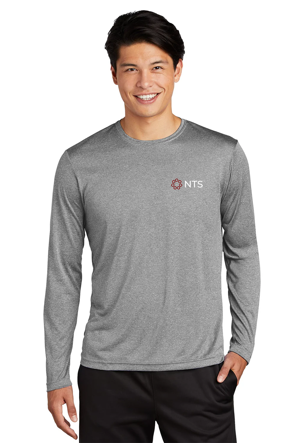 Sport-Tek Long Sleeve Heather Contender Tee, Vintage Heather [NexTech Solutions]