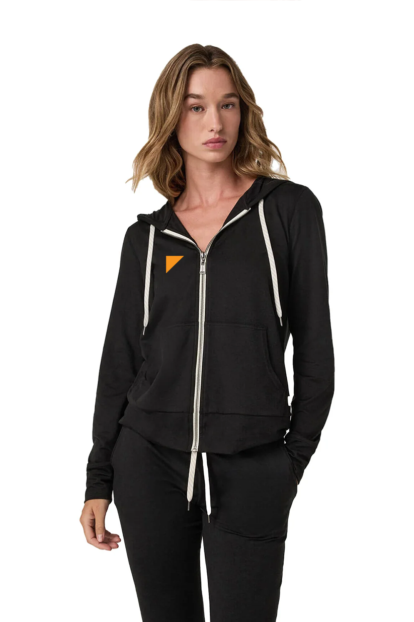 Vuori Women's 2.0 Halo Performance Hoodie, Black Heather [Tangram]