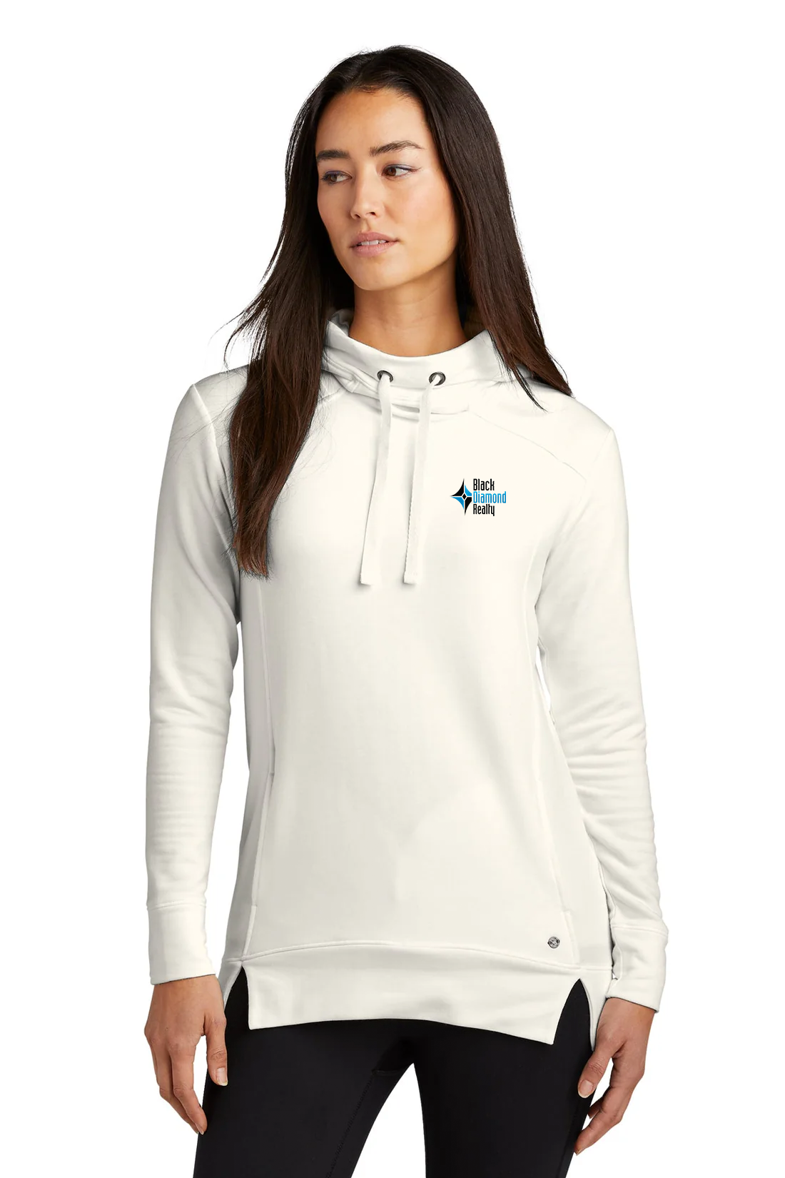 OGIO Ladies Luuma Fleece Hoodie, Ivory Snow [Black Diamond Realty]
