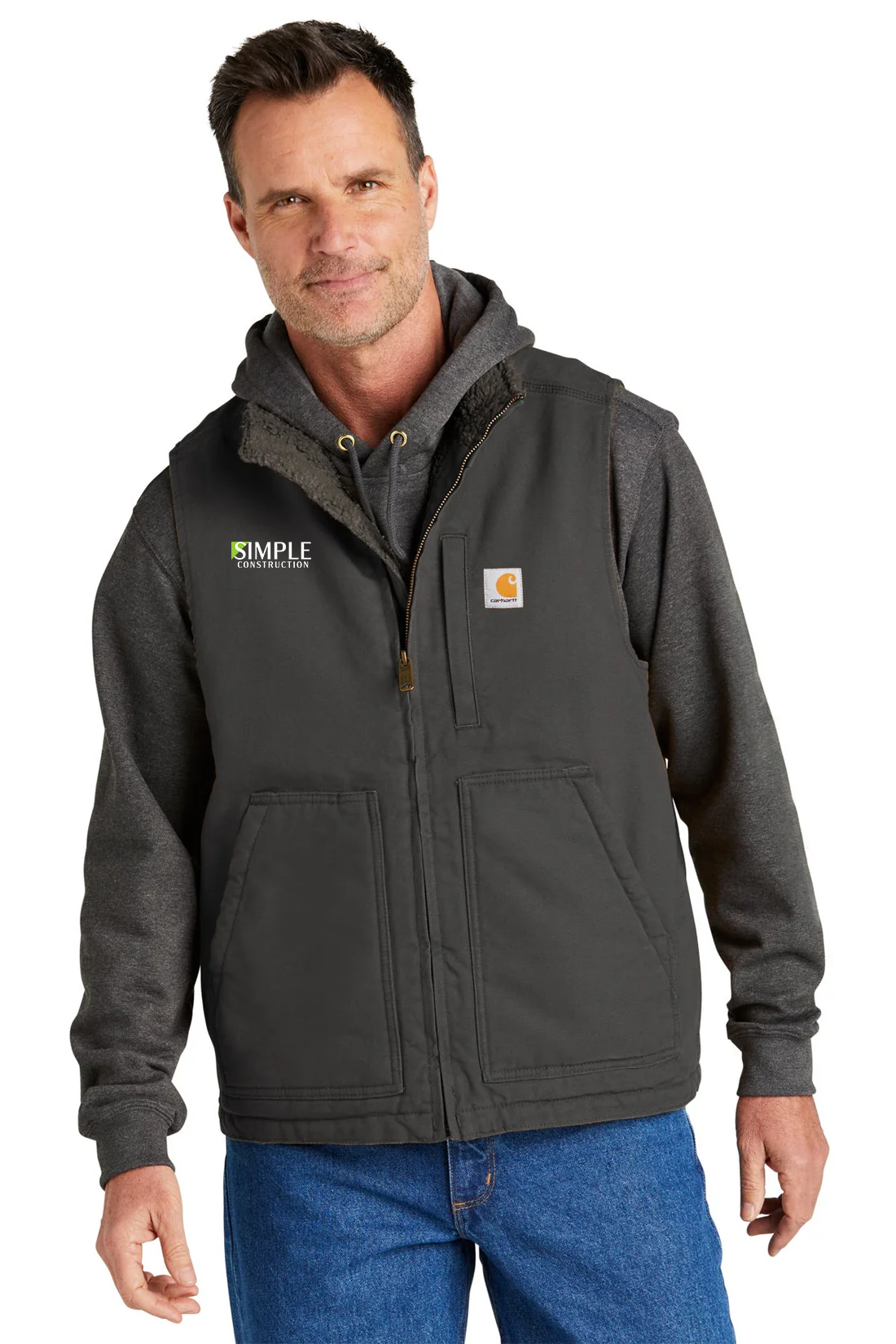 Carhartt Sherpa-Lined Vest, Gravel [Simple Construction]
