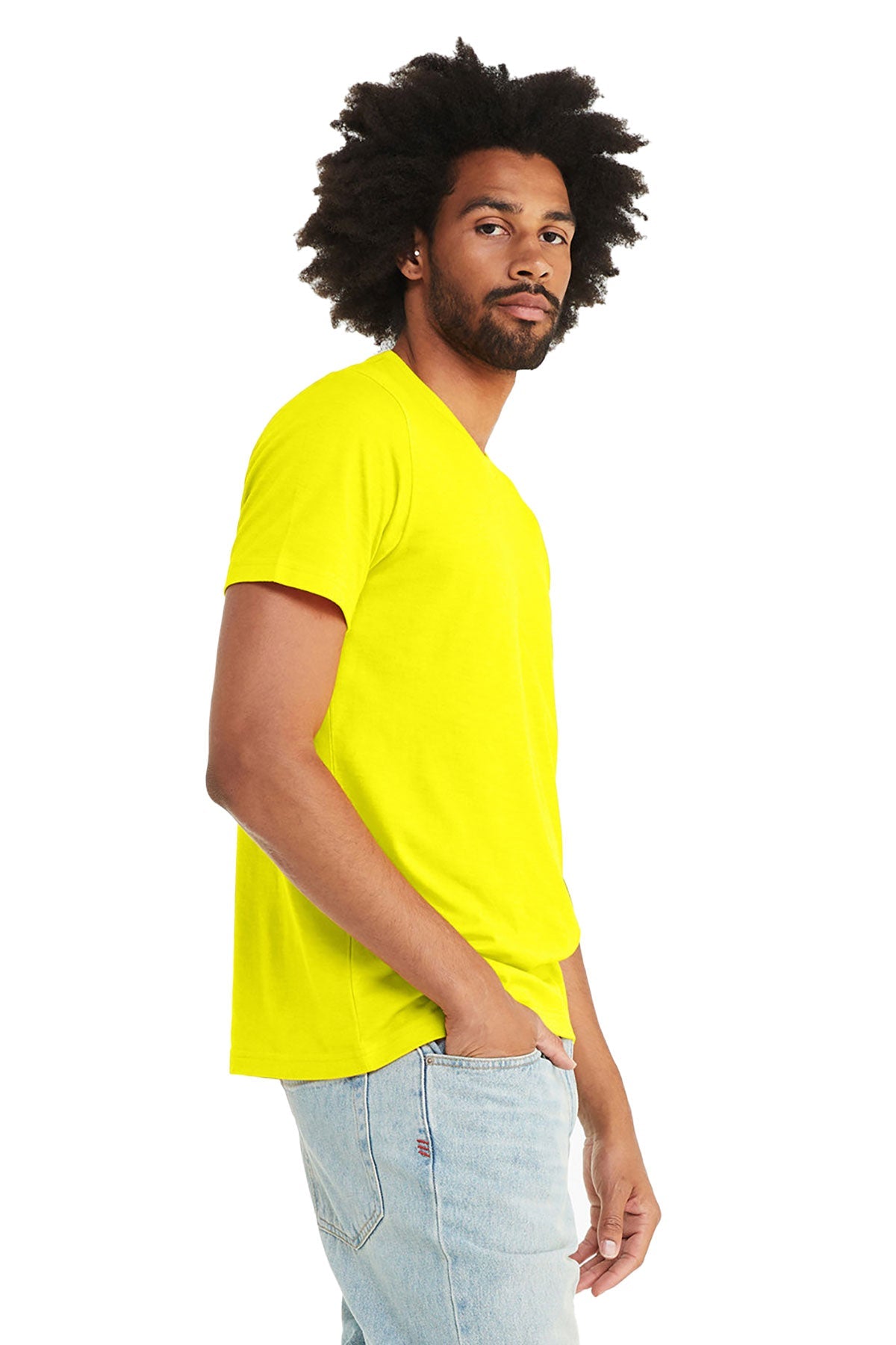 Bella Canvas Unisex Heather Custom T-Shirts, Neon Yellow