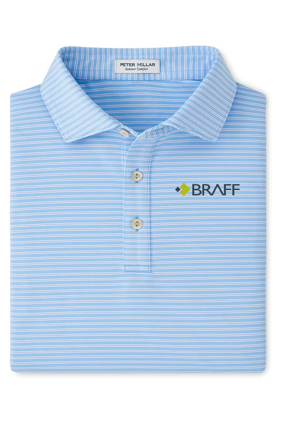 Peter Millar Mens Culver Performance Jersey Polo, Seaport Blue [The Braff Group]