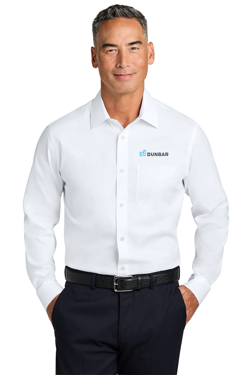 Brooks Brothers Wrinkle-Free Stretch Pinpoint Spread Collar Shirt, White [Dunbar]