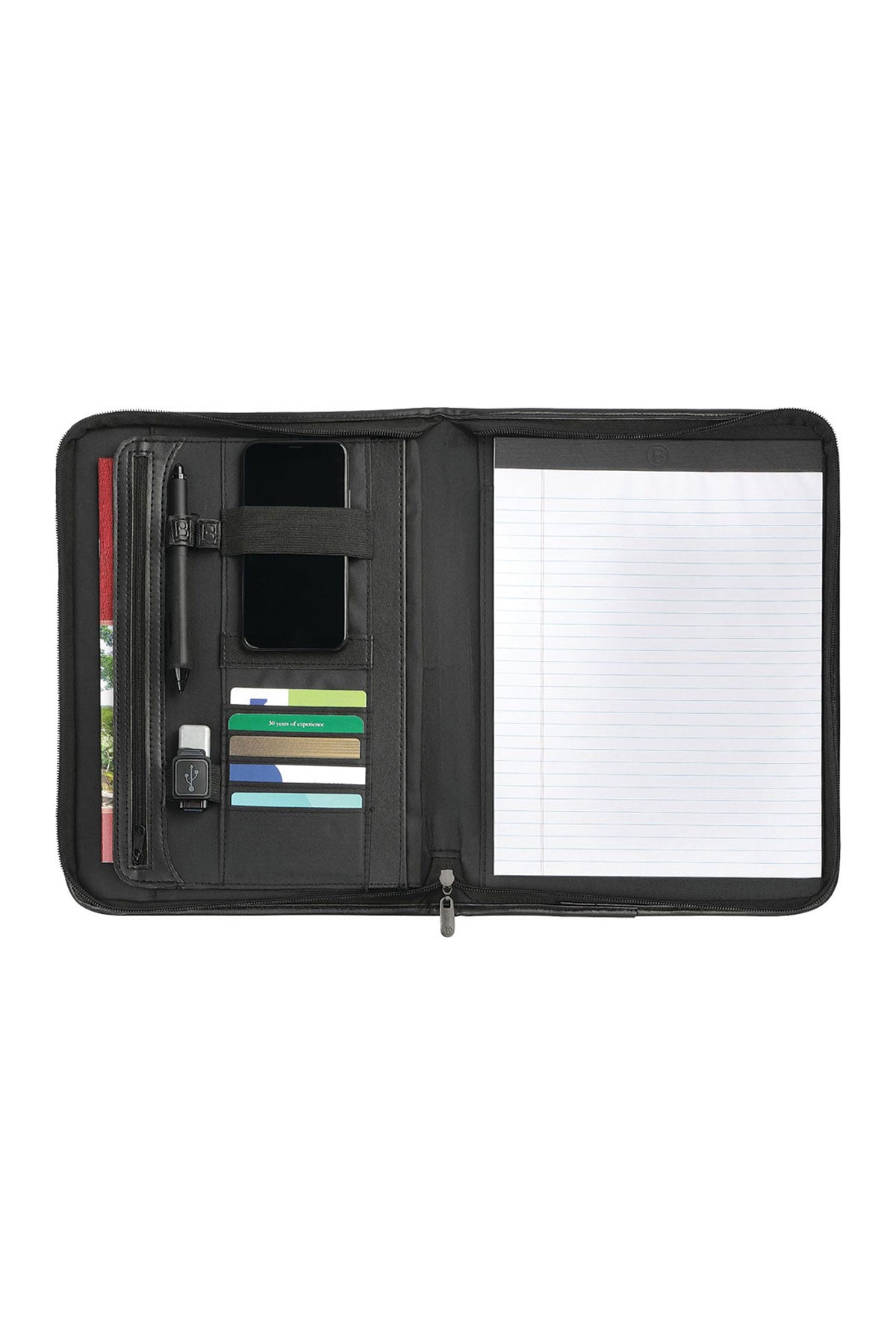 Burke Zippered Padfolio, Black [IEC Central Ohio]
