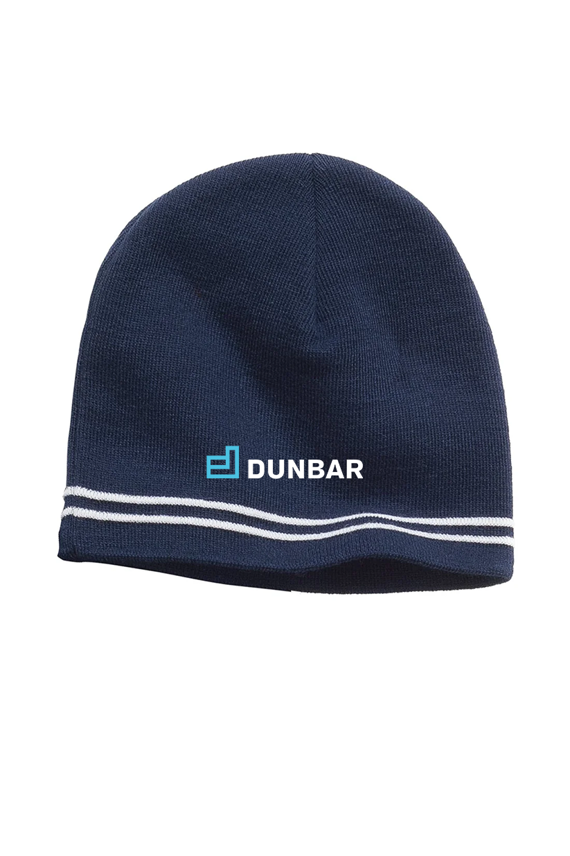 Sport-Tek Spectator Beanie, True Navy/ White [Dunbar]