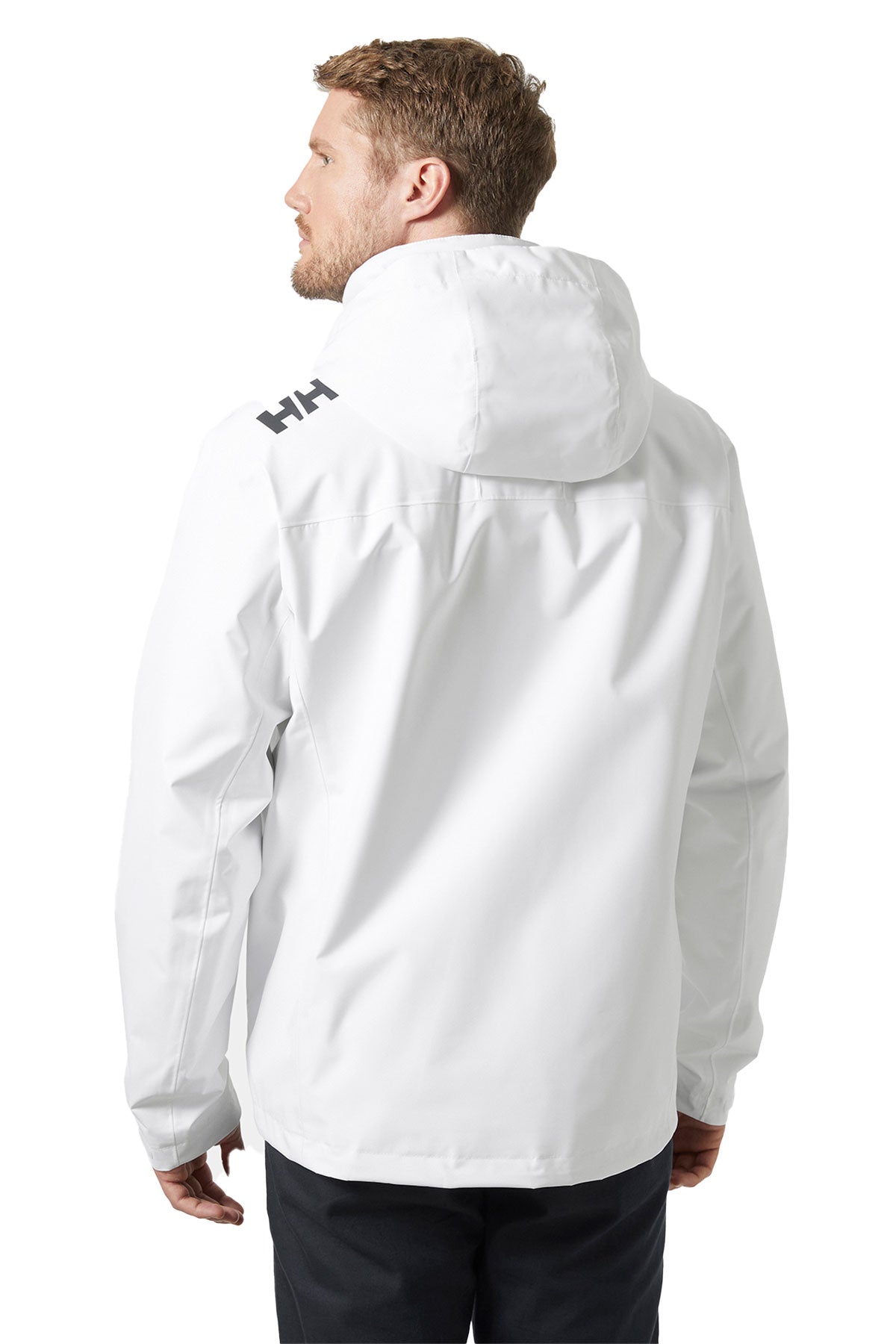 Helly Hansen Mens Crew Hooded Midlayer Custom Jackets 2.0, White