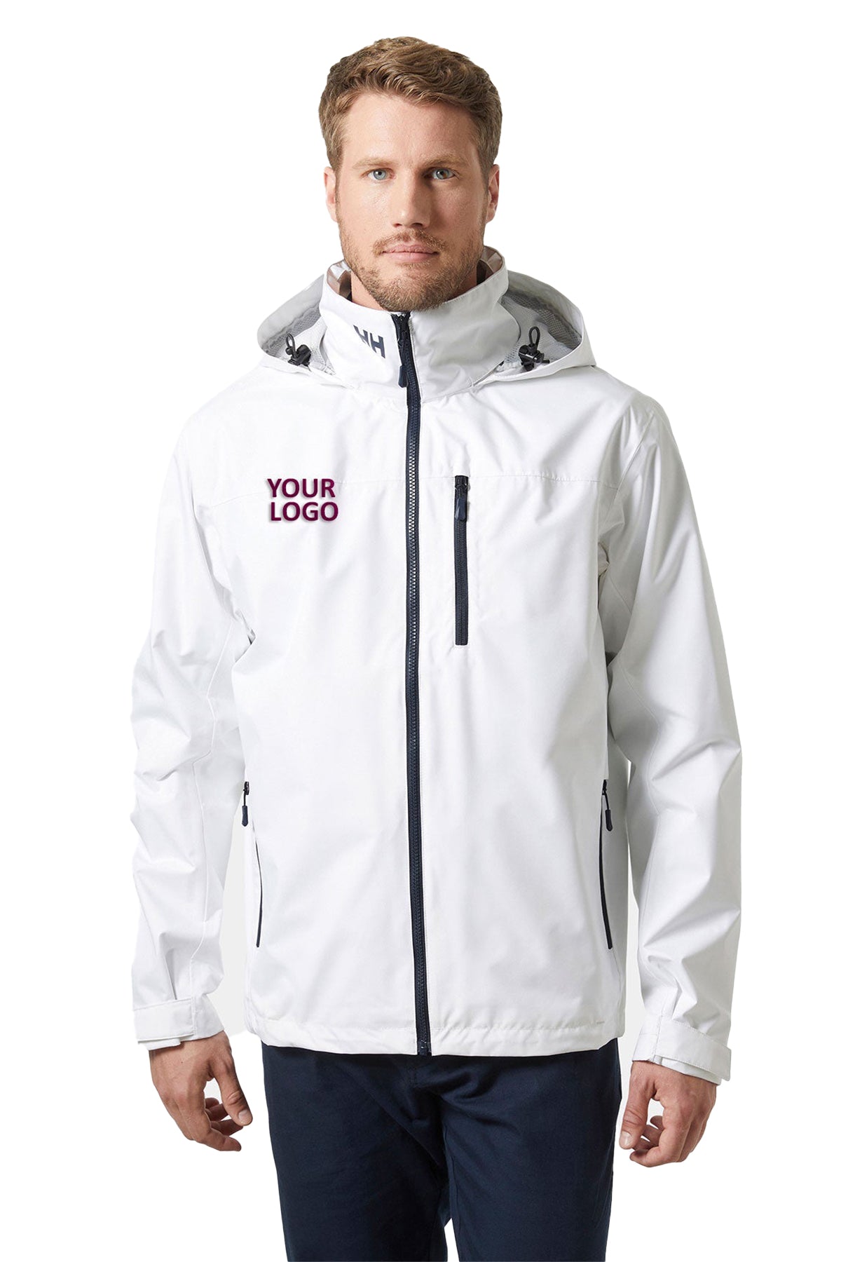 Helly Hansen Crew Hooded Custom Jackets, White